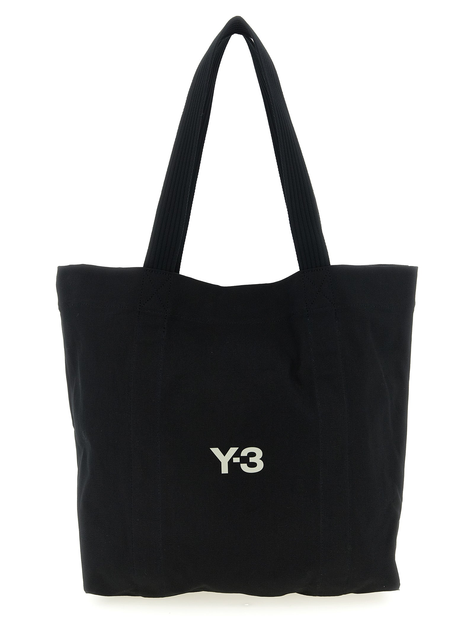 Y-3 Black Cotton Tote Bag
