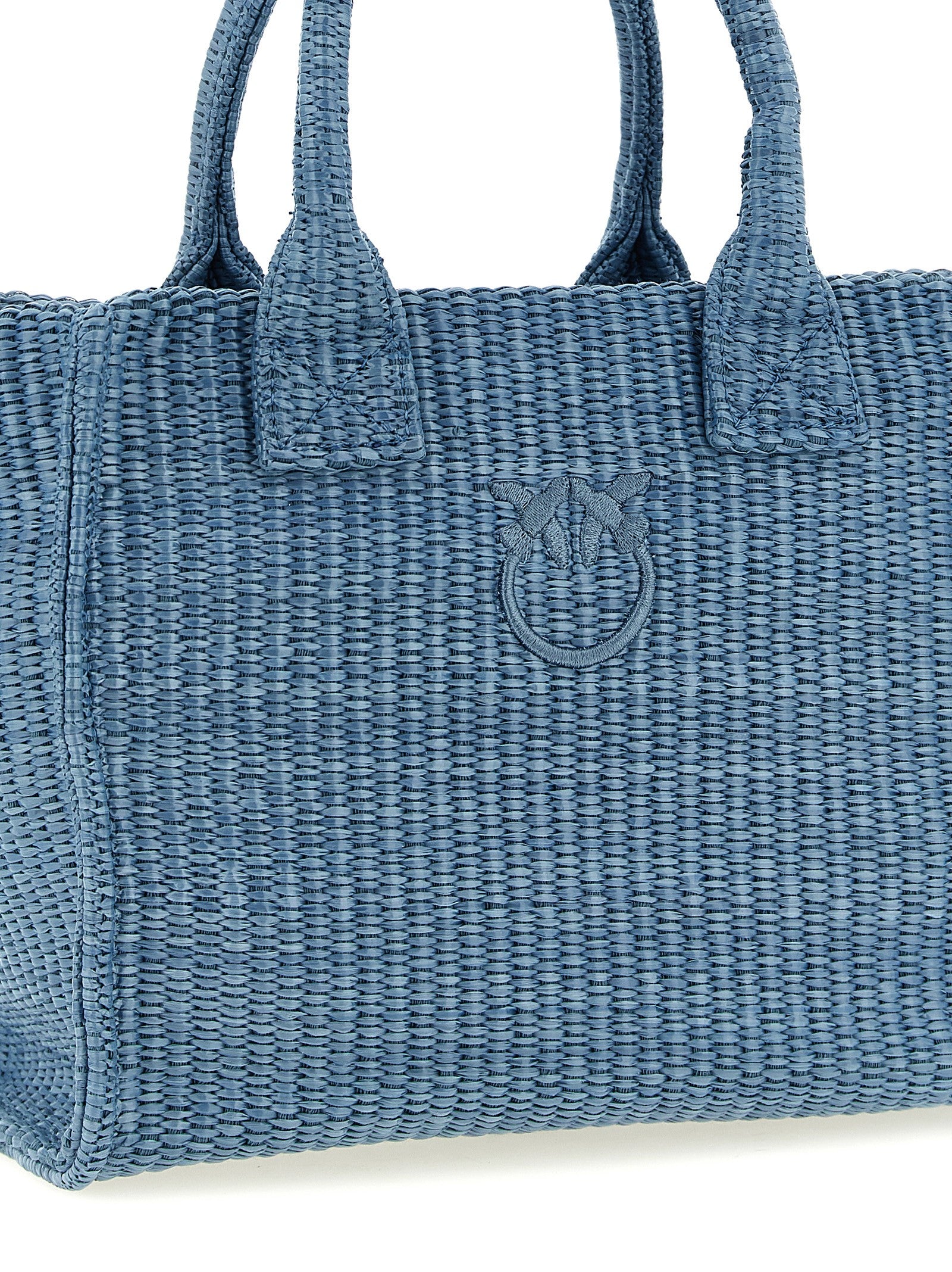 PINKO Blue Polypropylene Tote Bag