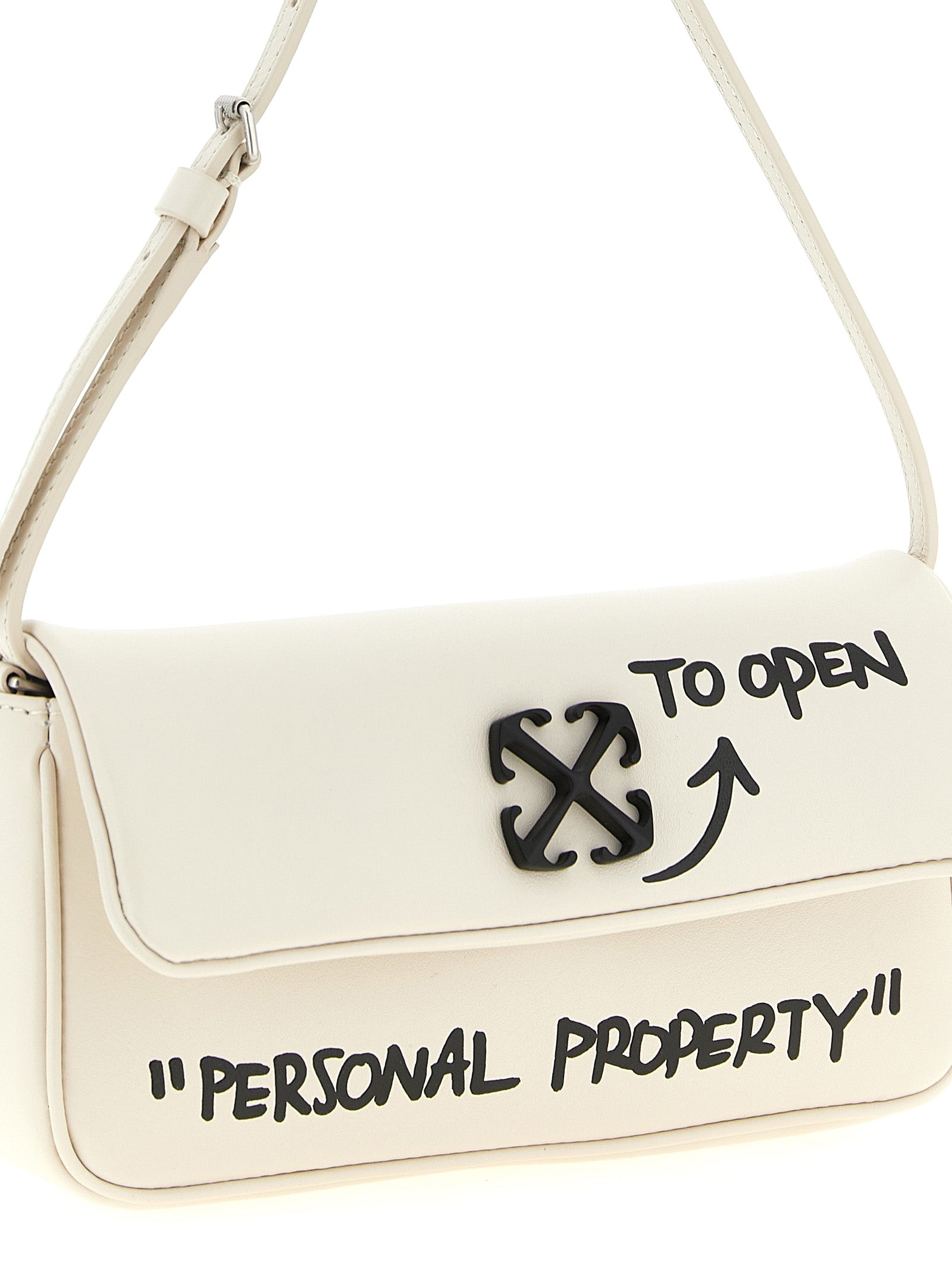 Off-White Bicolor Lamb Leather Shoulder Bag