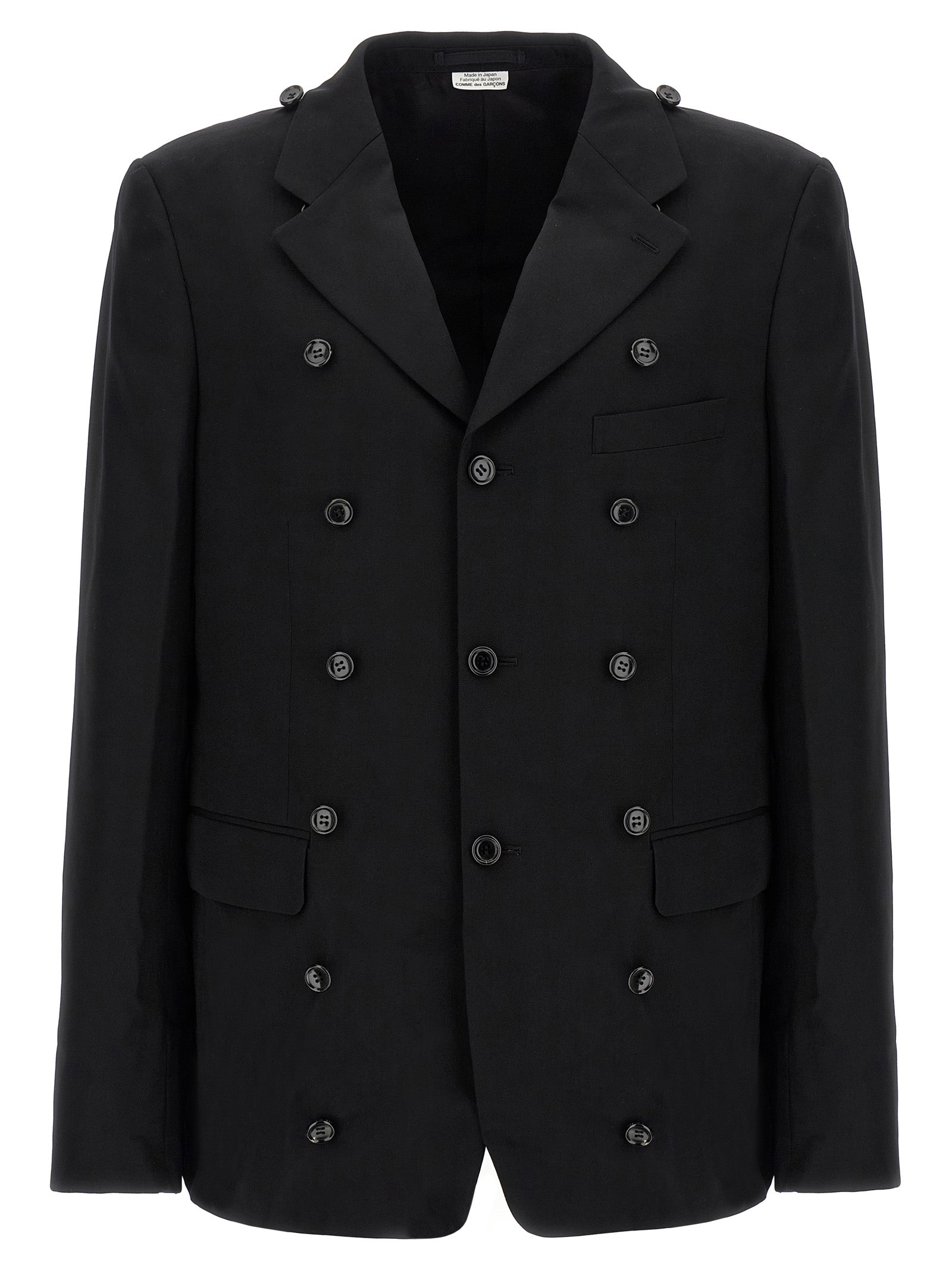 Comme Des Garçons Black Wool Coat