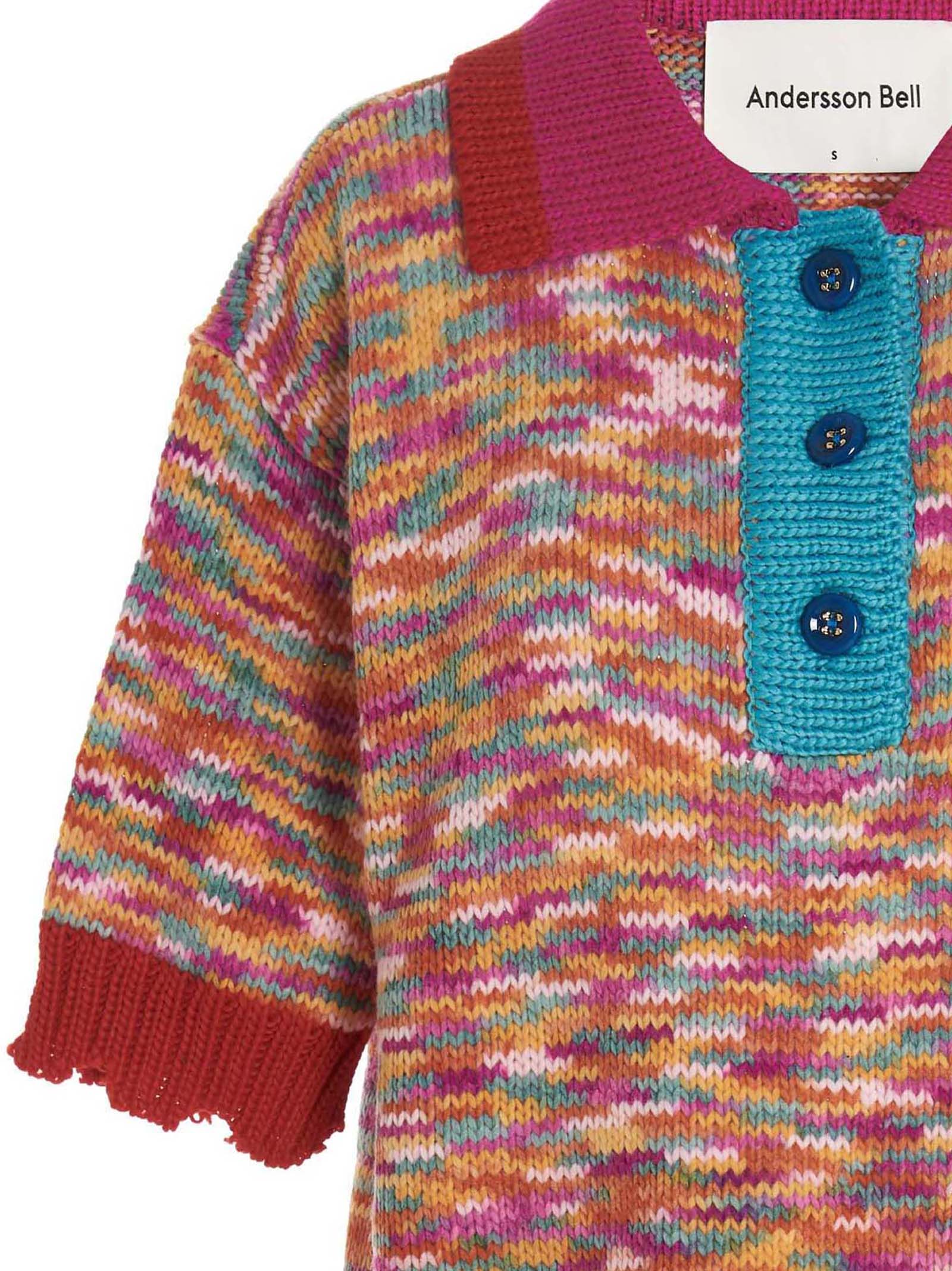 Andersson Bell Multicolor Marabou Polo Shirt