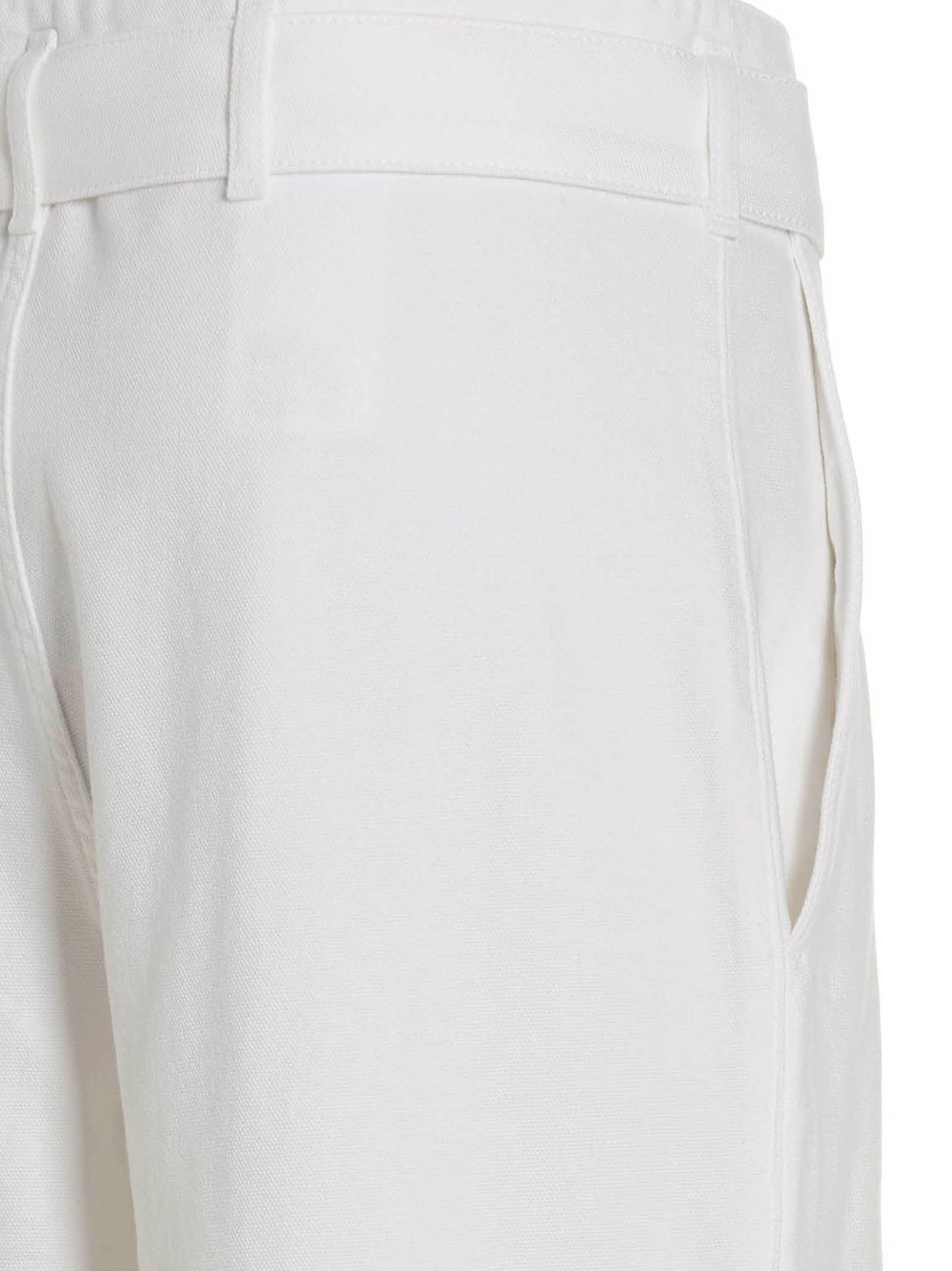 Philosophy White Cotton Casual Pants