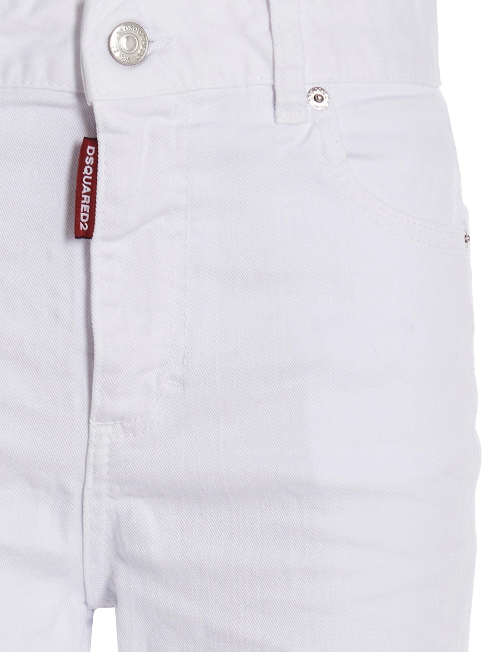 Dsquared² White Cotton Flared Jeans