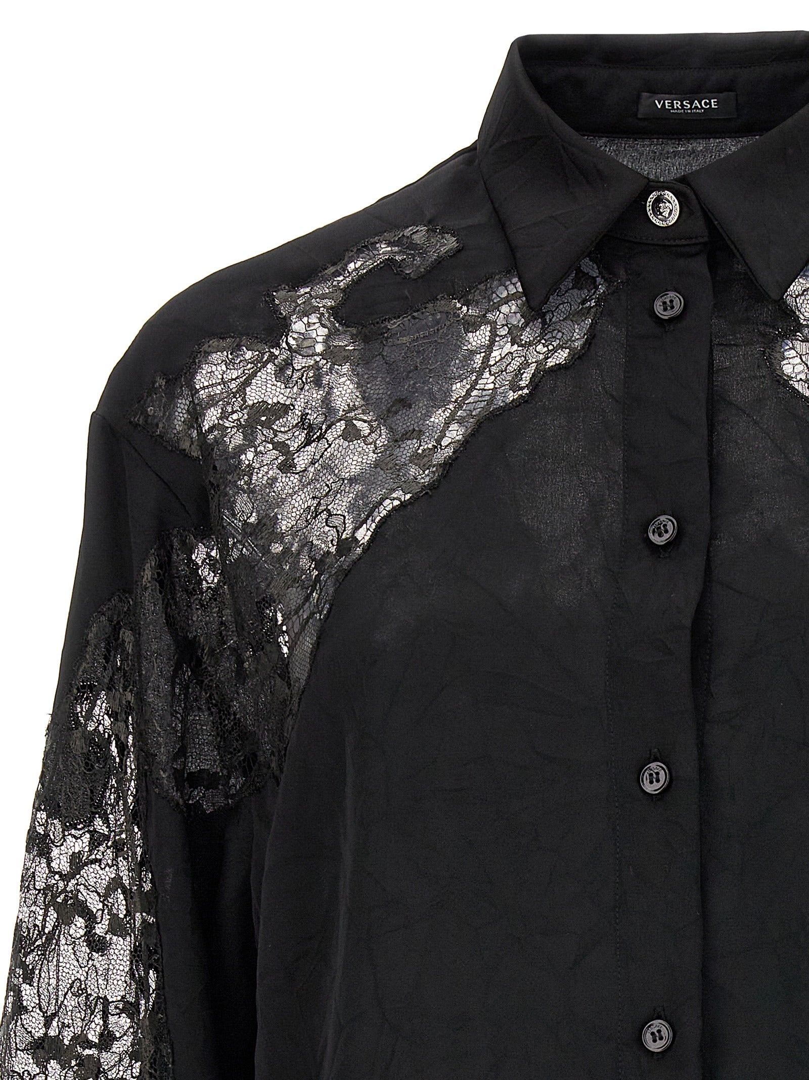 Versace Black Polyester Blouse