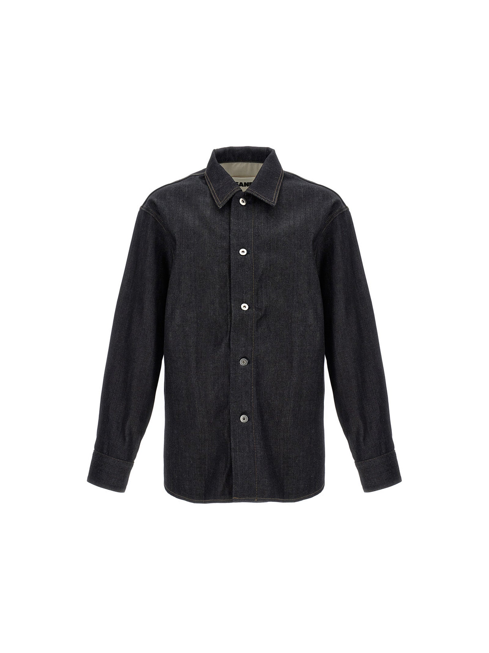 Jil Sander Blue Cotton Blouse