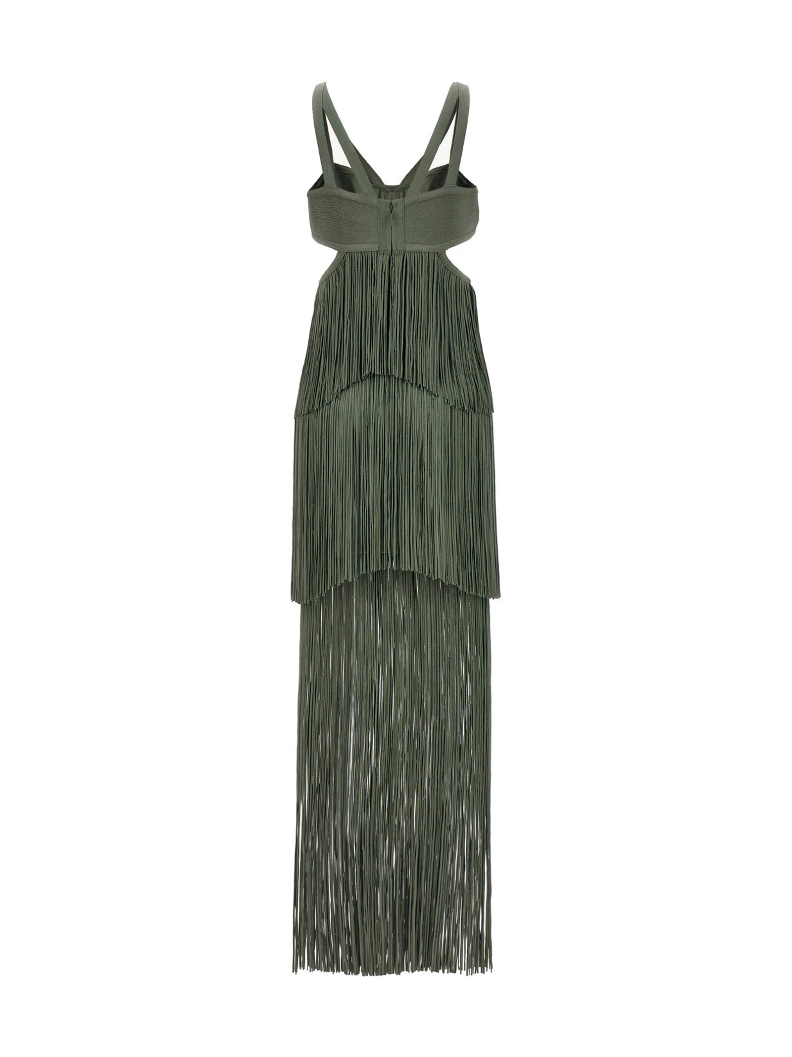 Hervé Léger Bicolor Rayon Long Dress