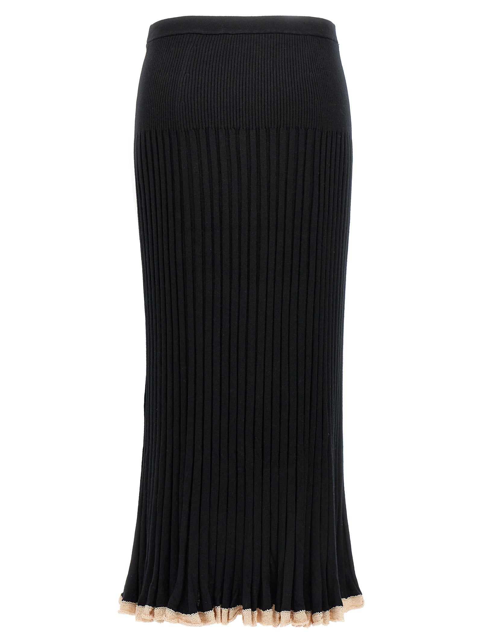 Proenza Schouler Black Silk Midi Skirt