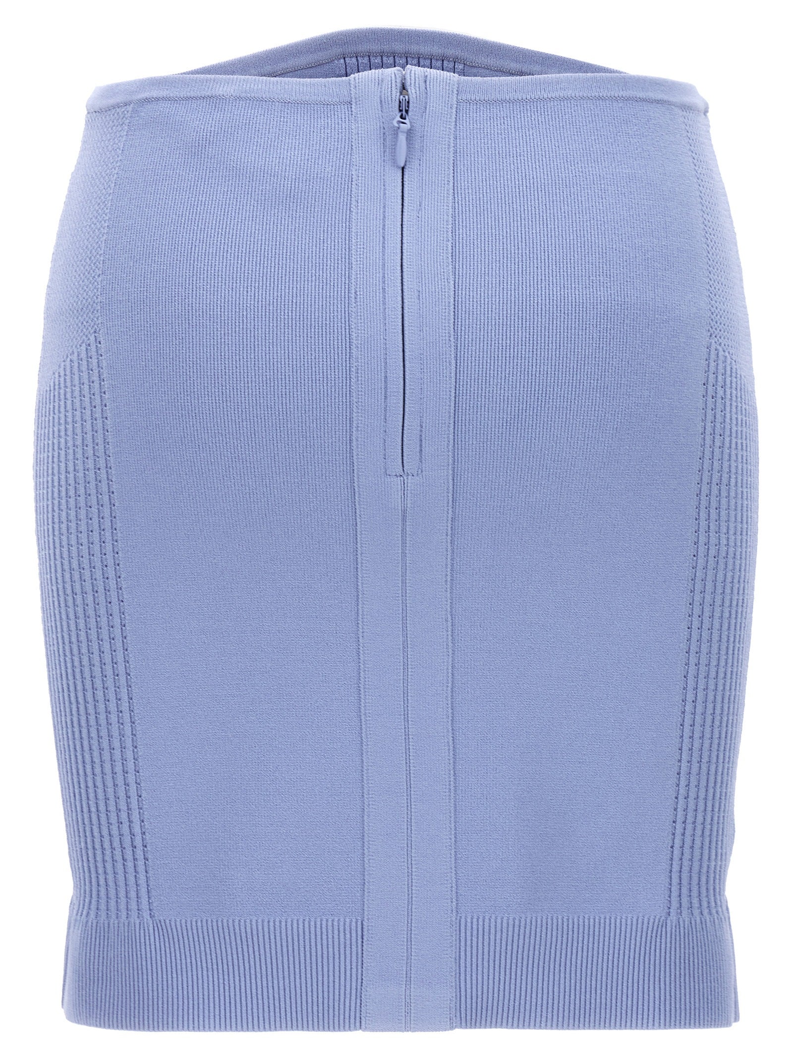 Hervé Léger Blue Viscose Long Skirt