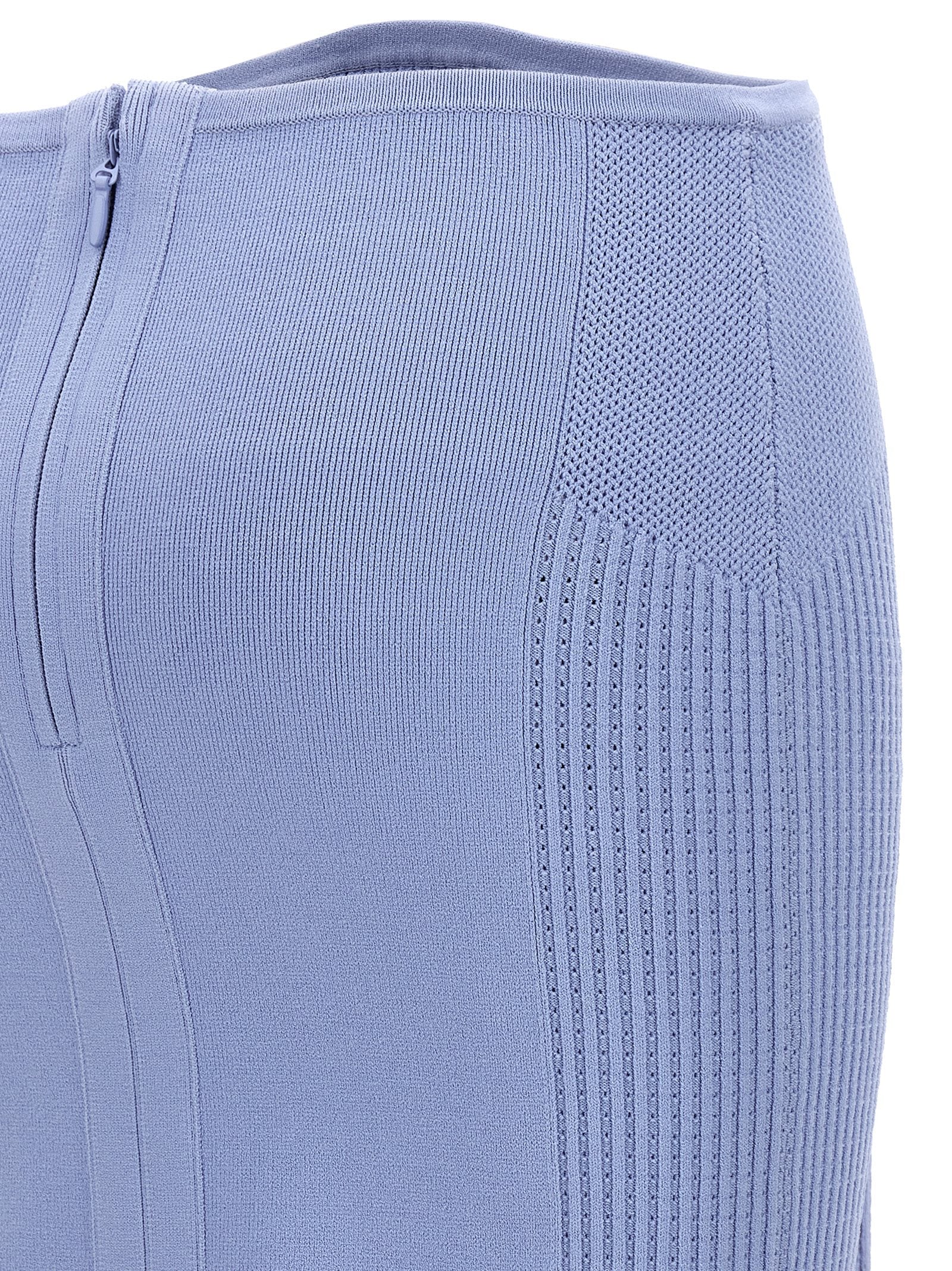 Hervé Léger Blue Viscose Long Skirt