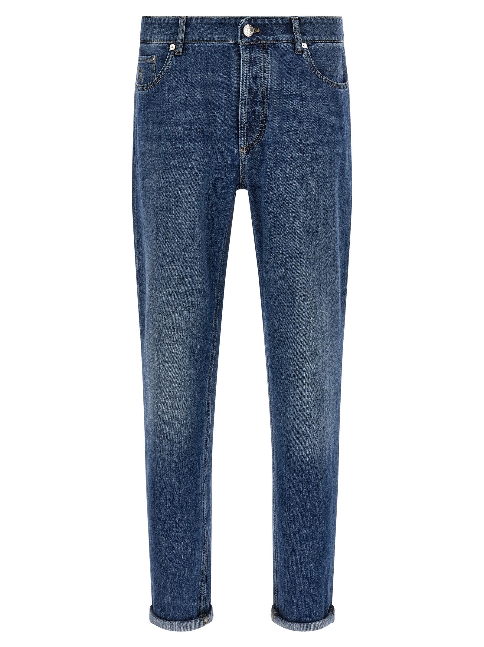Brunello Cucinelli Blue Cotton Jeans Denim