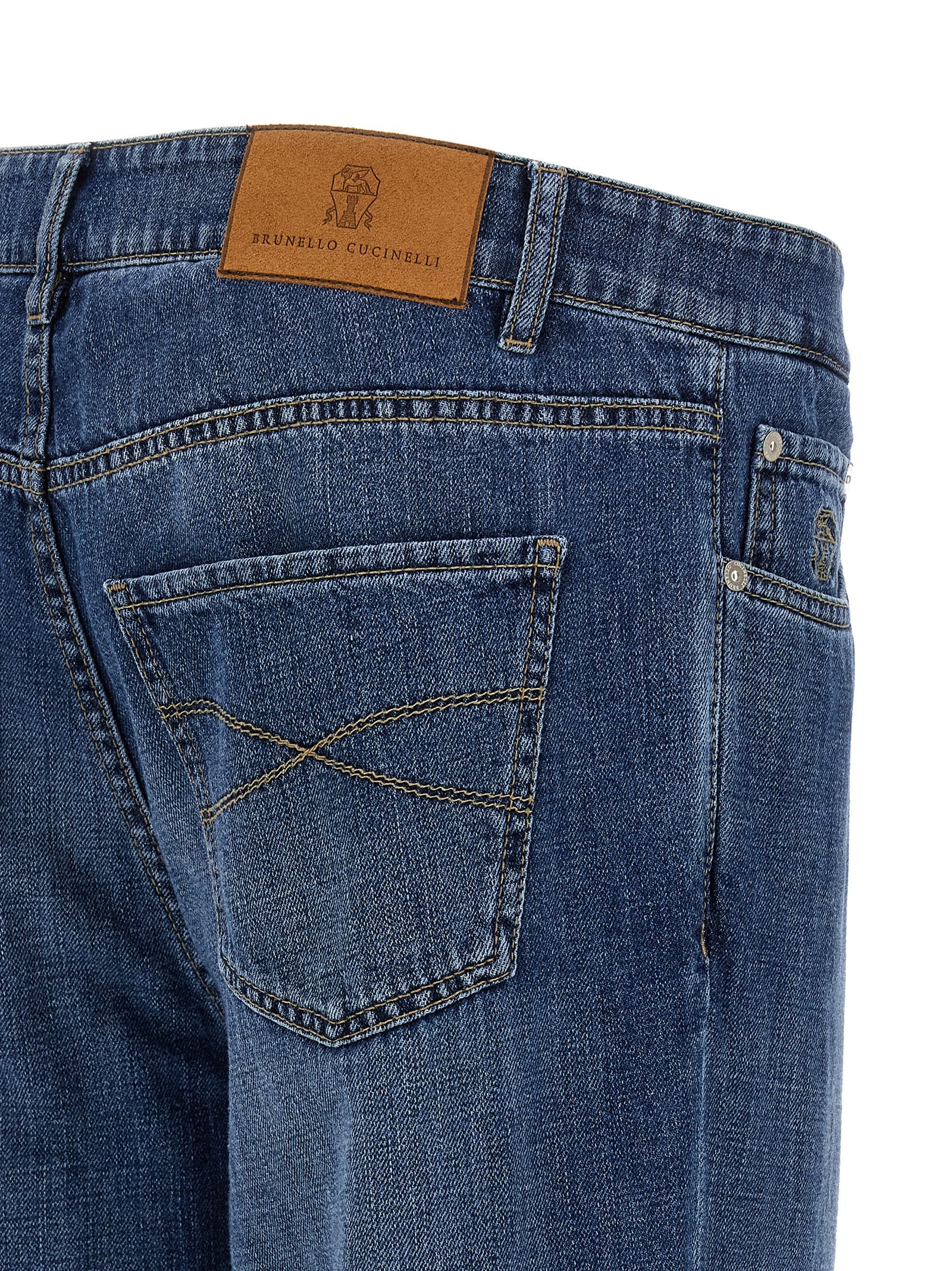 Brunello Cucinelli Blue Cotton Jeans Denim