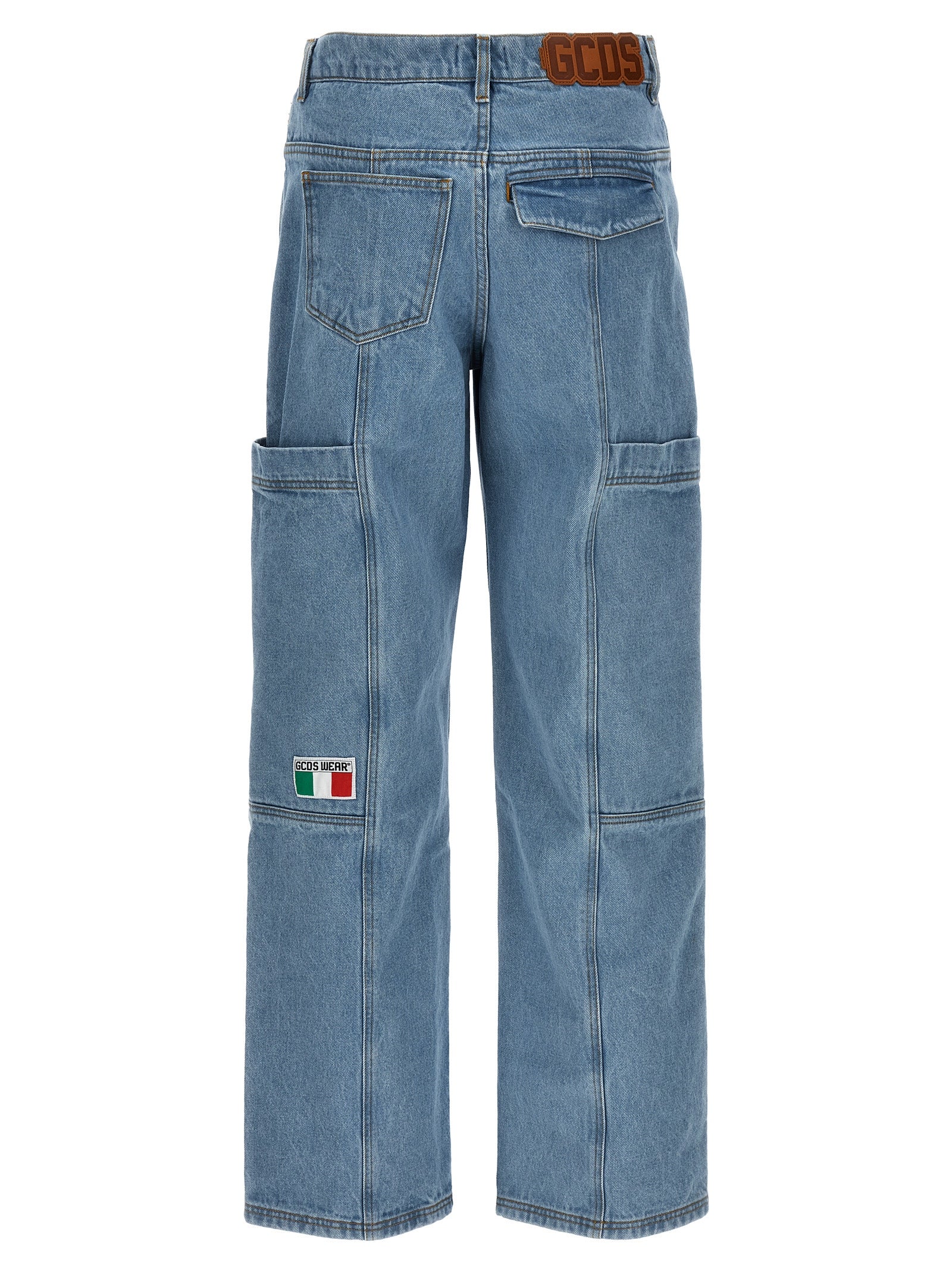 GCDS Blue Cotton Jeans Denim