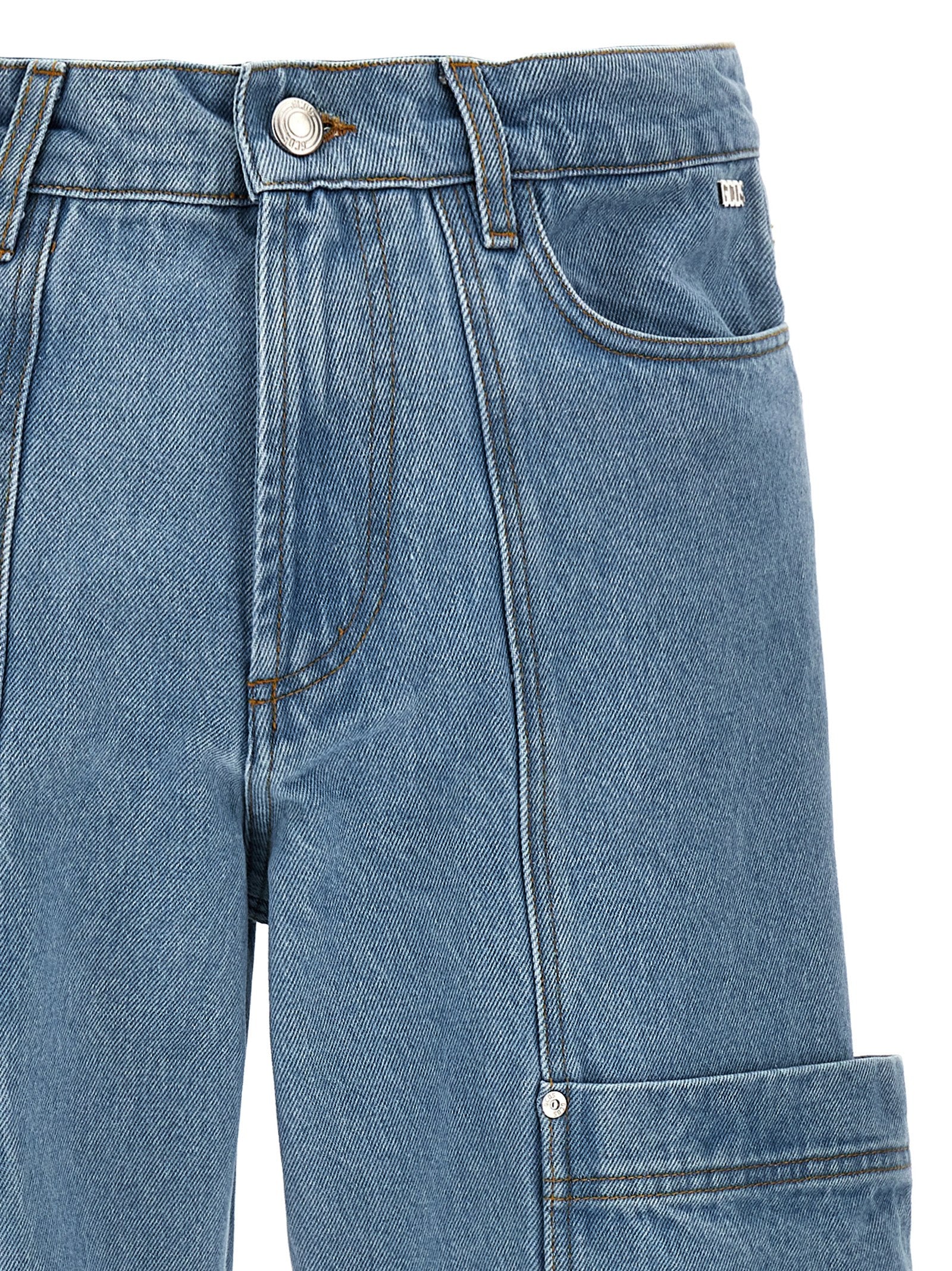 GCDS Blue Cotton Jeans Denim