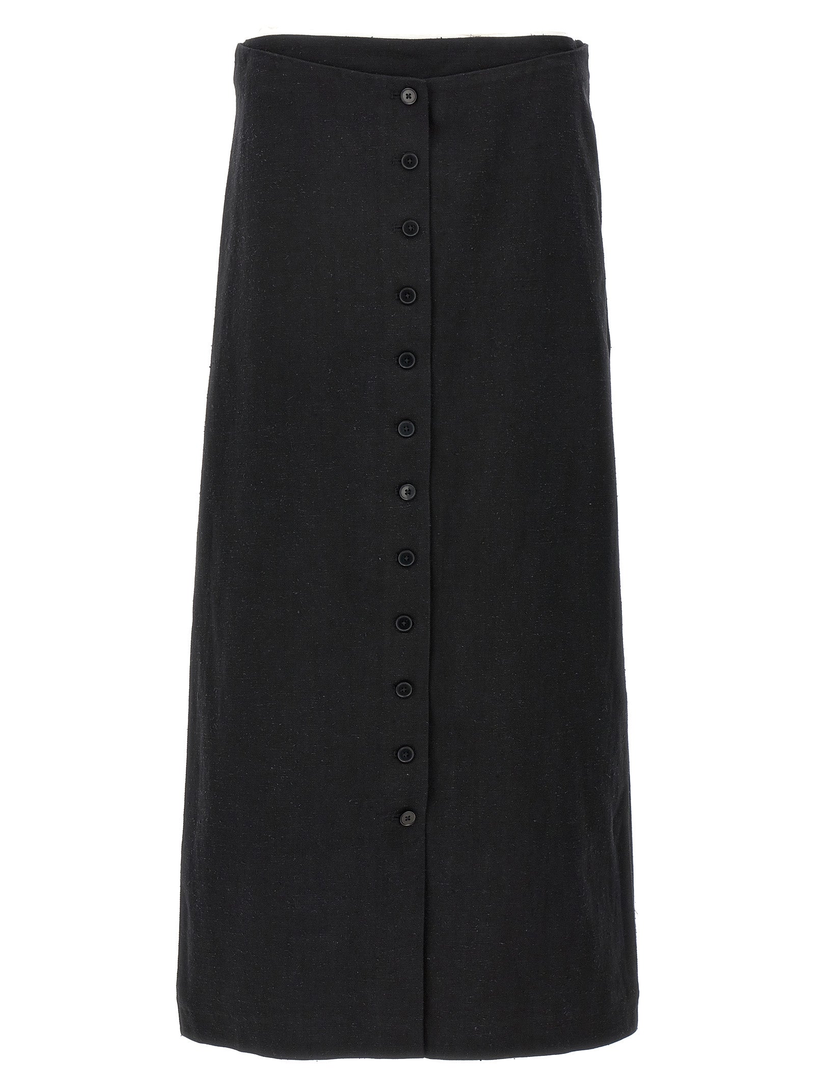 Loulou De Saison Black Cotton Mini Skirt