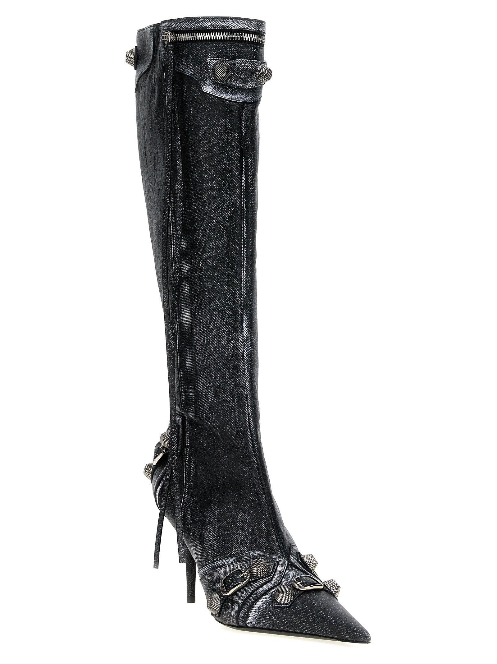 Balenciaga Black Lamb Leather Over The Knee