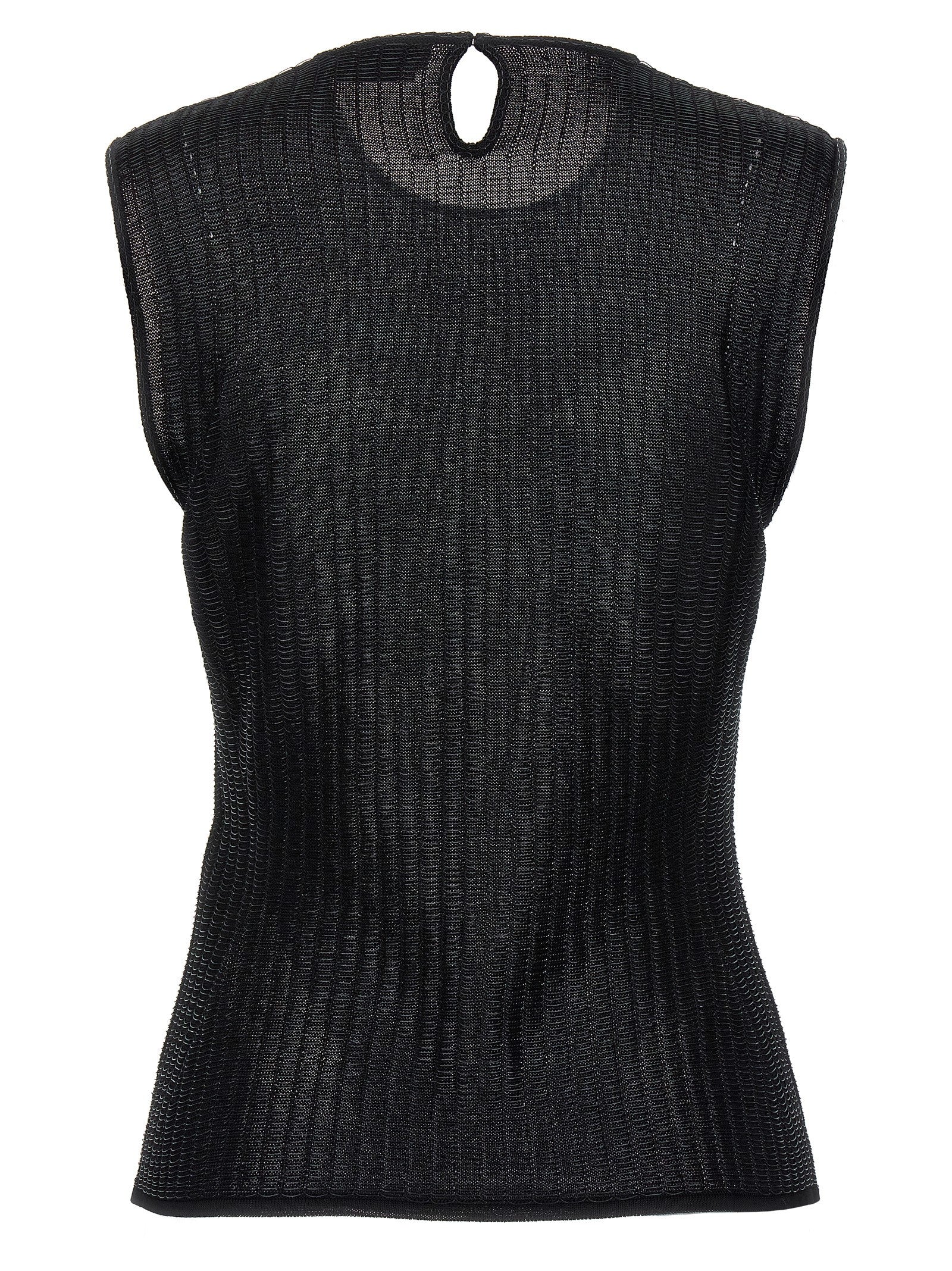 Alexander McQueen Black Viscose Sleeveles T-Shirt