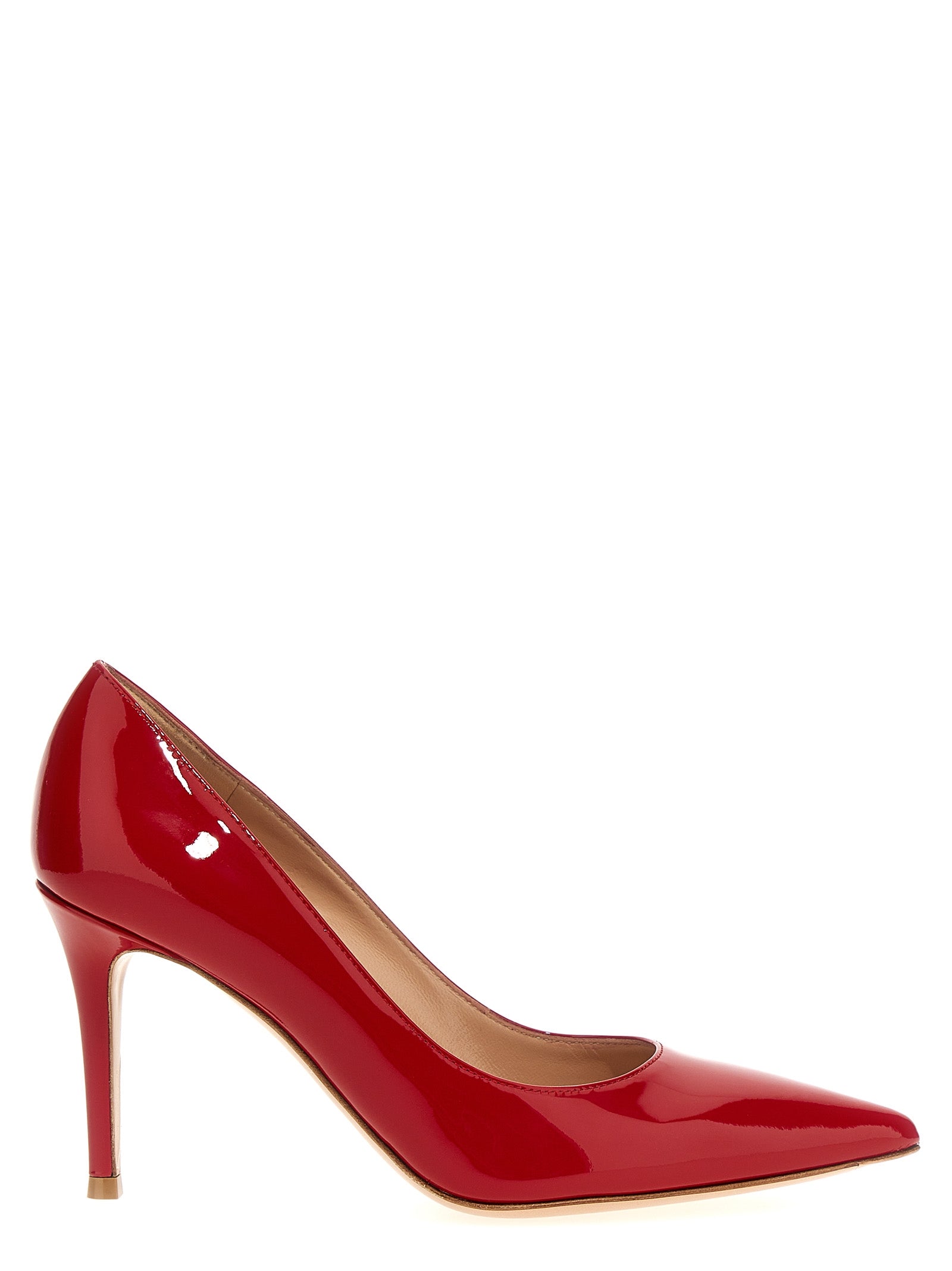 Gianvito Rossi Red Calfskin High Heel Pumps