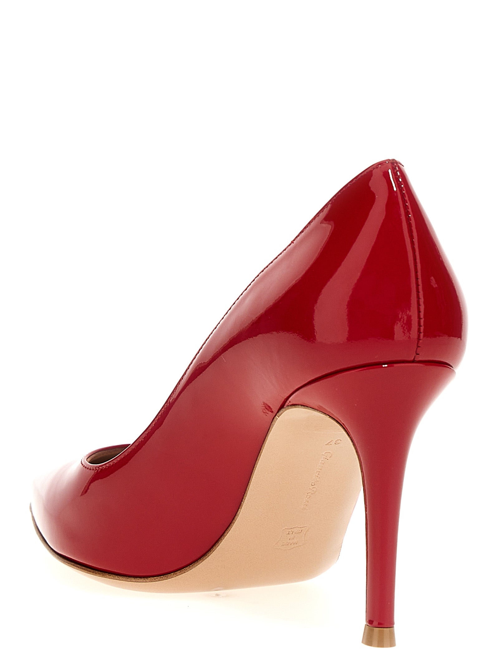 Gianvito Rossi Red Calfskin High Heel Pumps