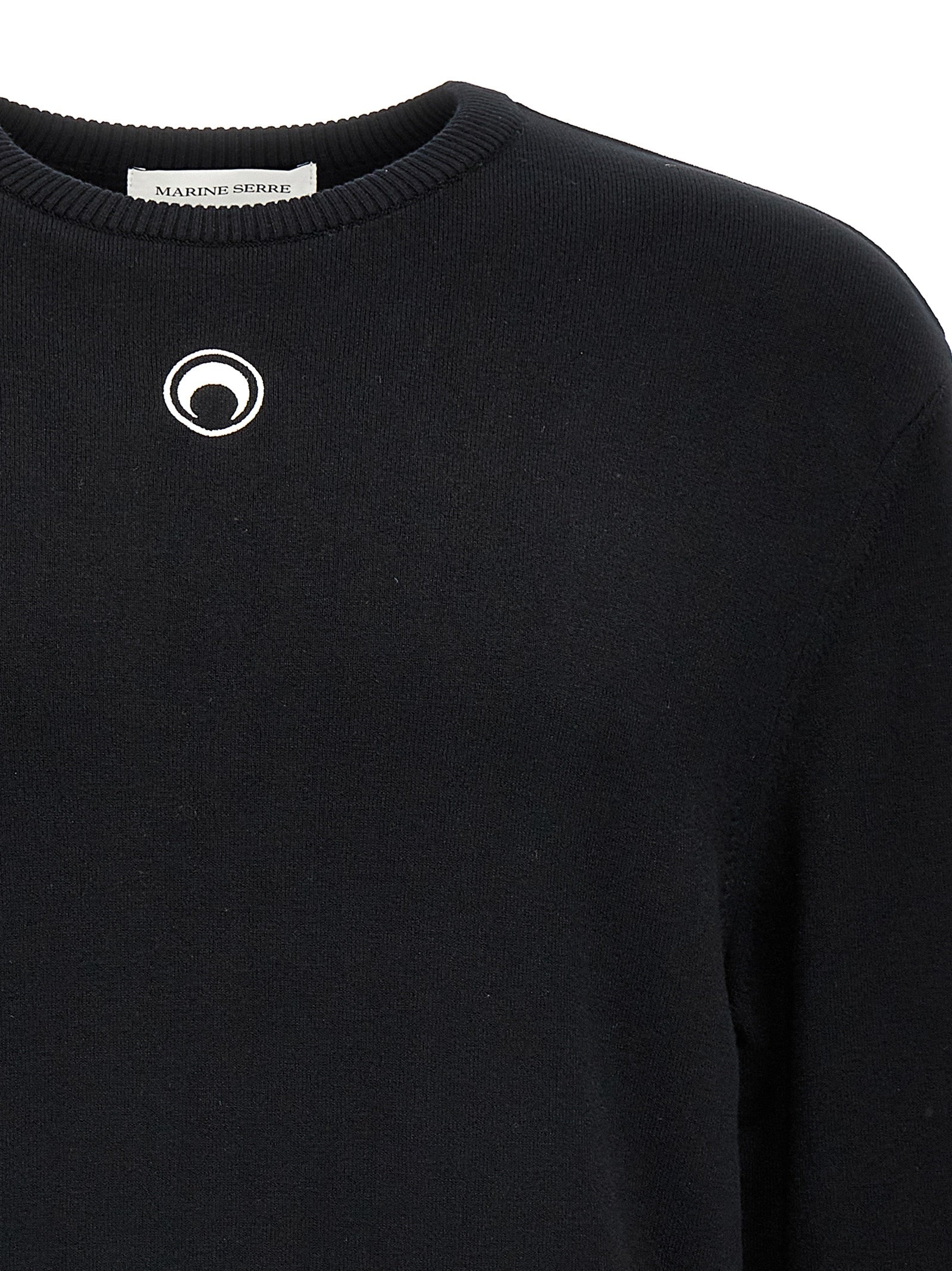 Marine Serre Black Viscose Cardigan