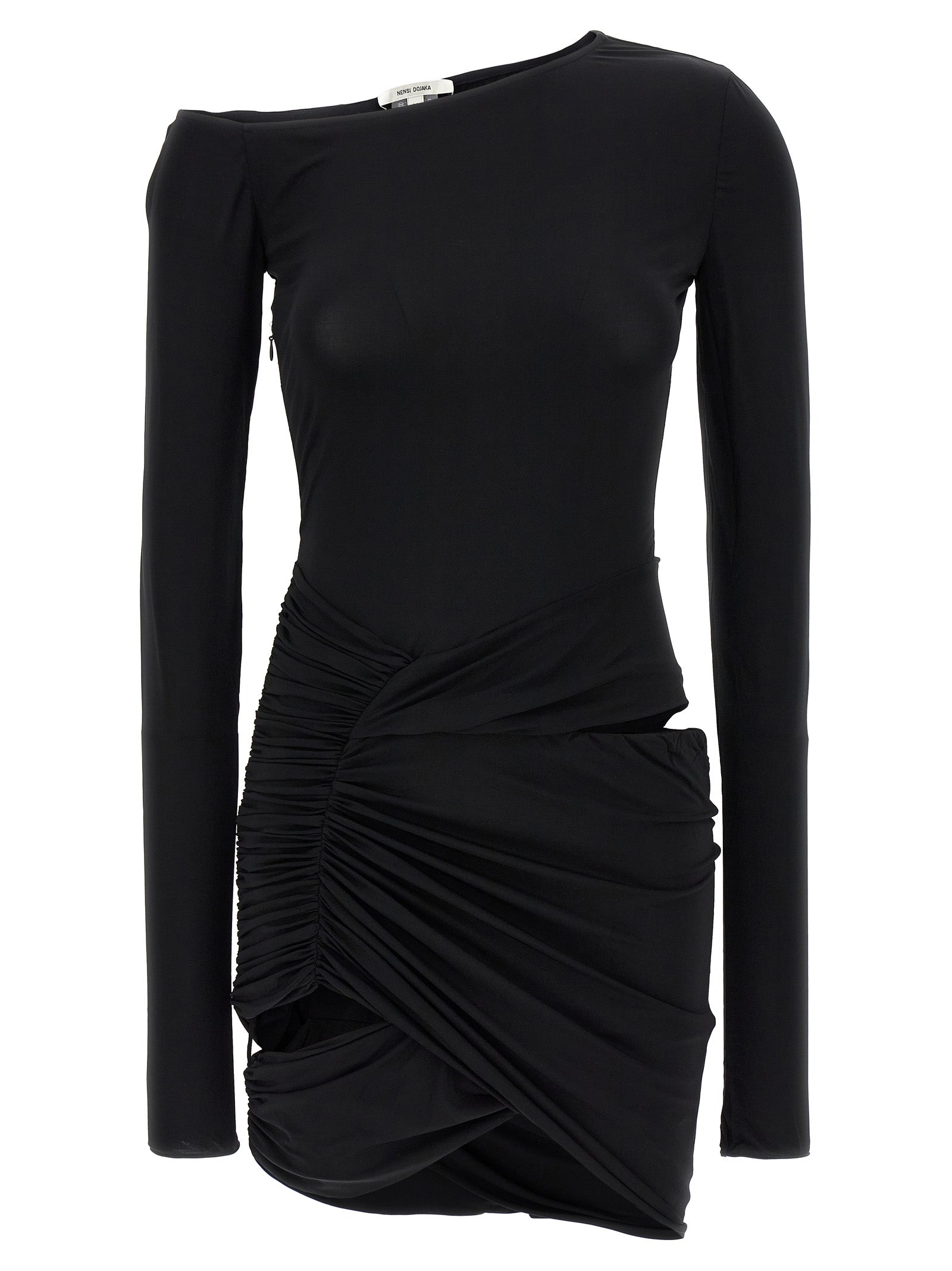 Nensi Dojaka Black Viscose Mini Skirt