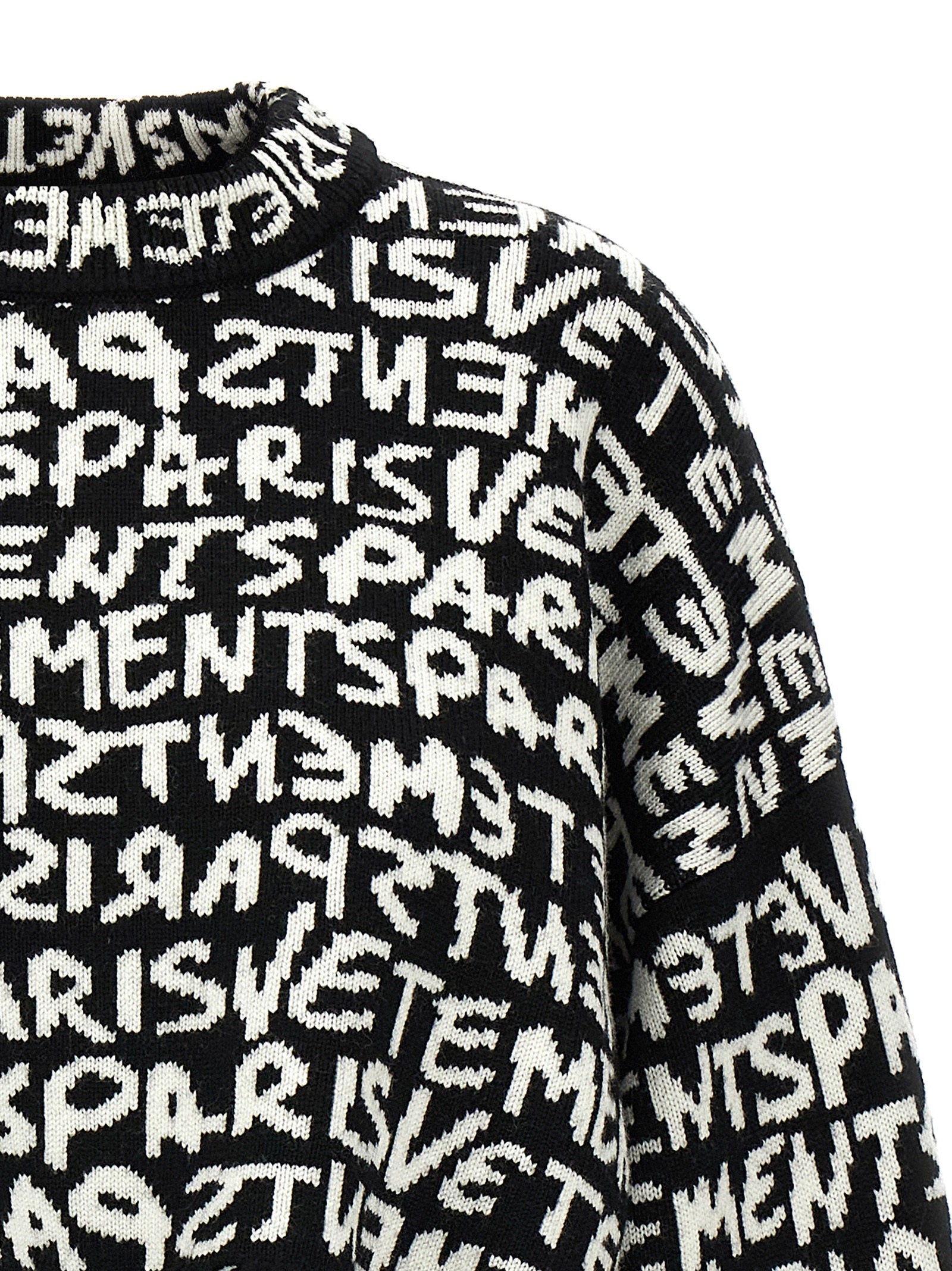 Vetements Bicolor Merino Wool Cardigan