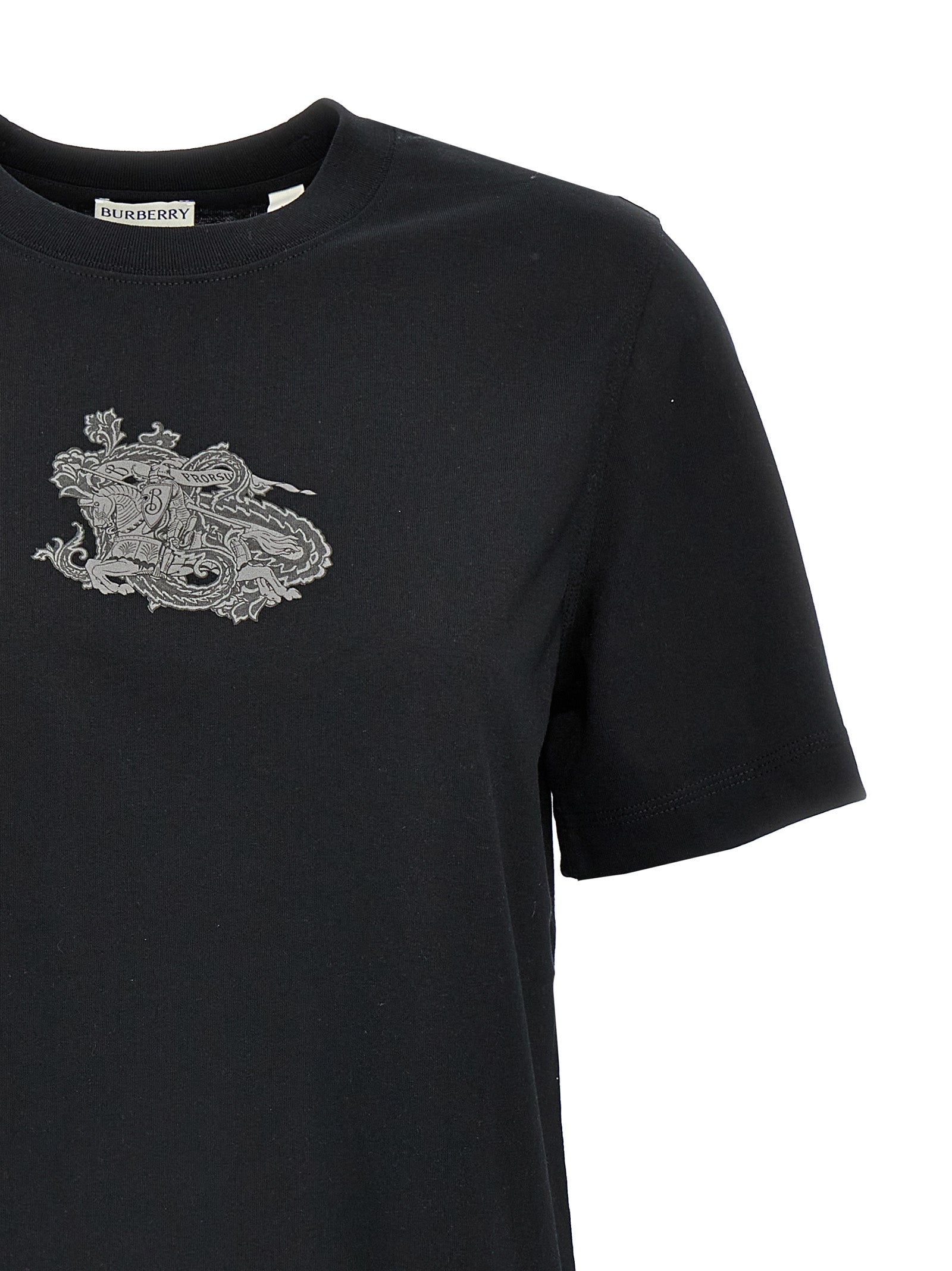 Burberry Black Cotton T-Shirt