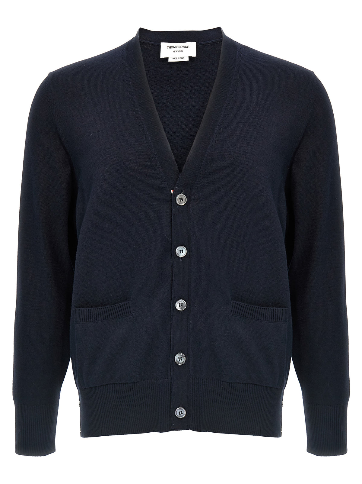 Thom Browne Blue Cotton Cardigan