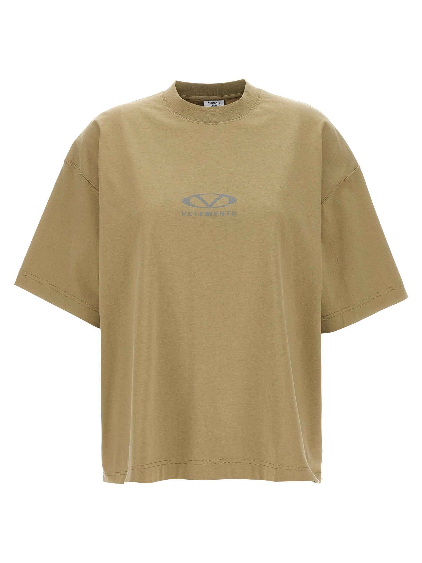 Vetements Beige Cotton T-Shirt
