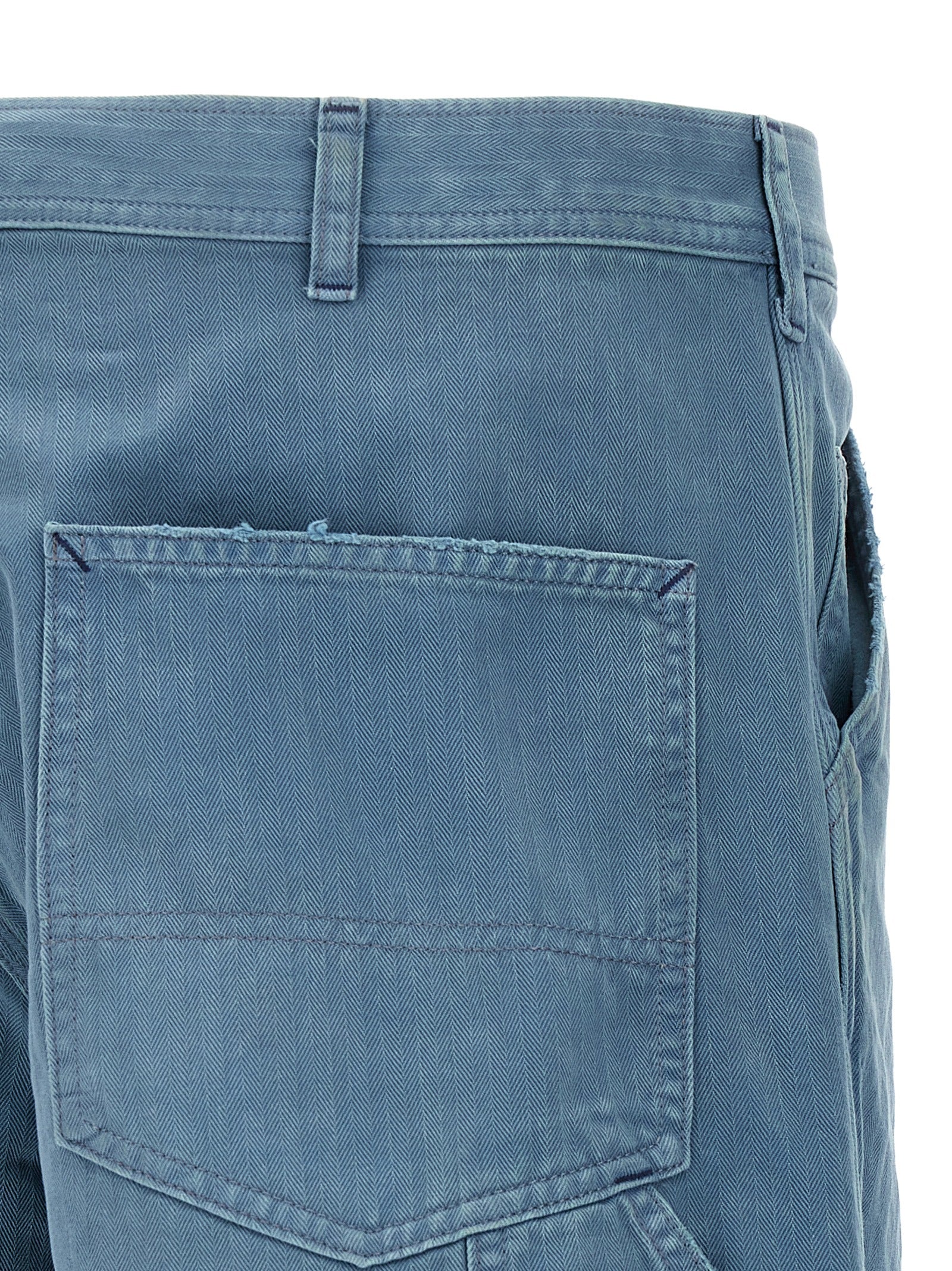 Maison Margiela Blue Cotton Straight-Leg Jeans