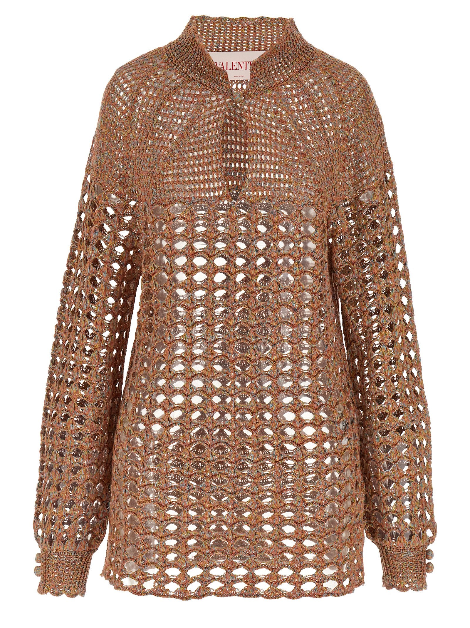 Valentino Garavani Multicolor Linen Cardigan