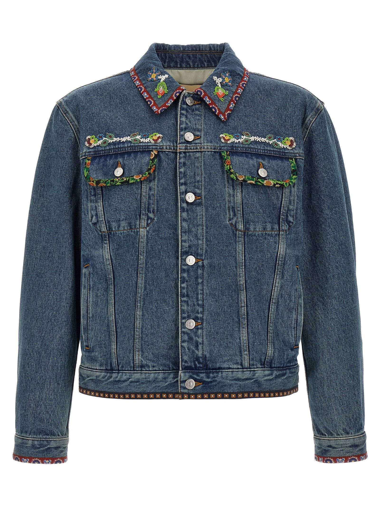 Valentino Garavani Blue Polyamide Denim Jacket