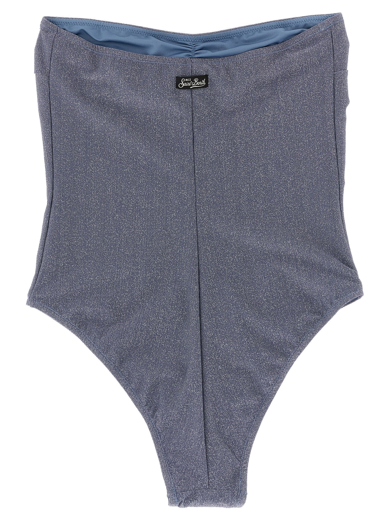 MC2 Saint Barth Blue Viscose One-Piece Swimsuit