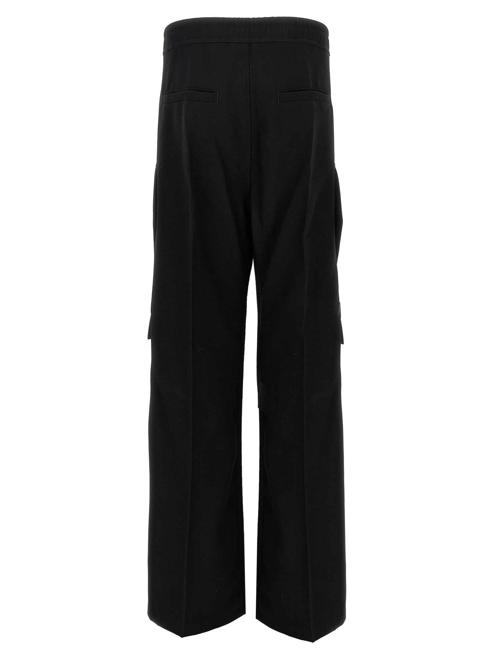 Rick Owens Black Wool Cargo Pants