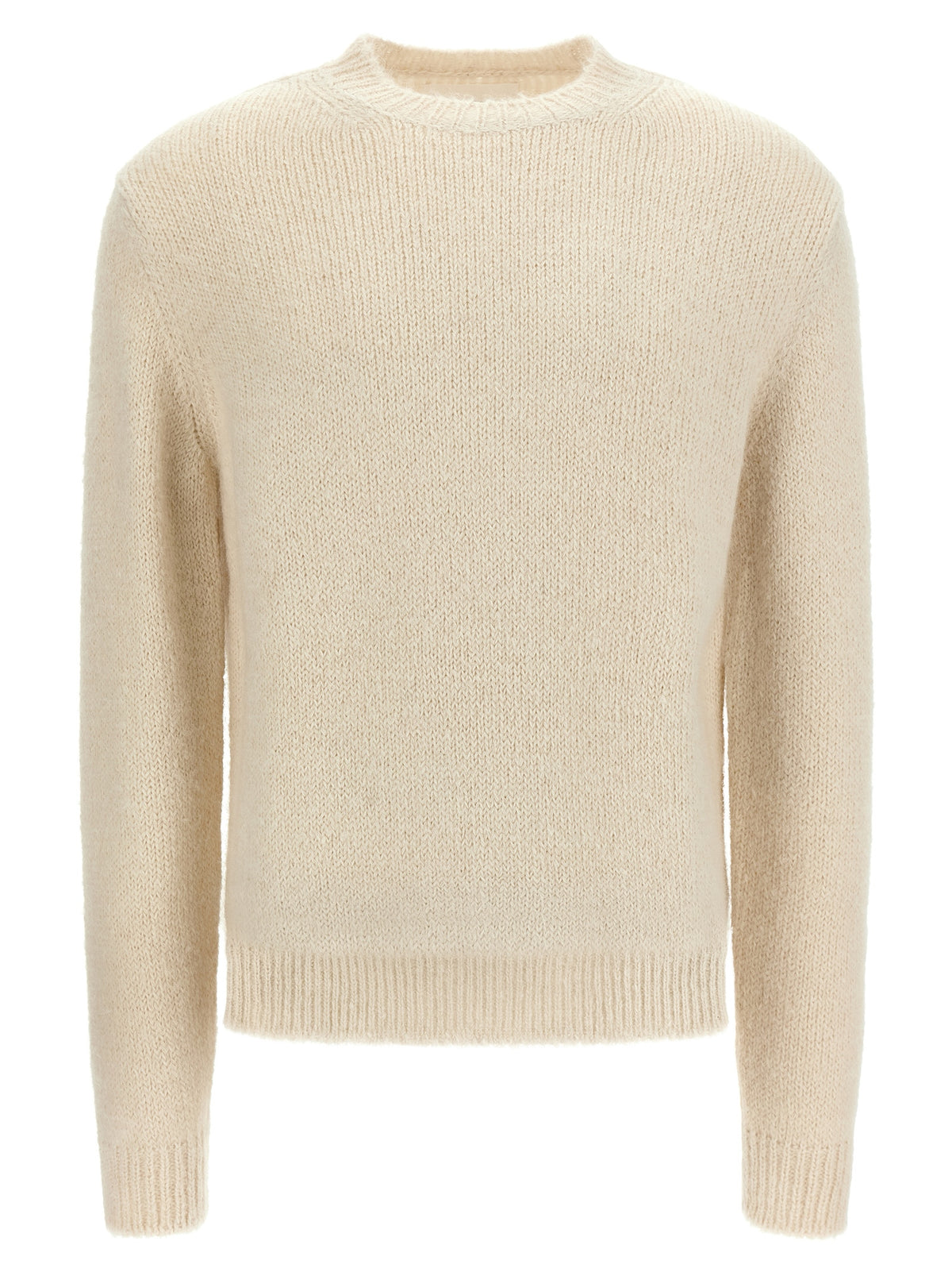 Jil Sander White Alpaca Leather Cardigan
