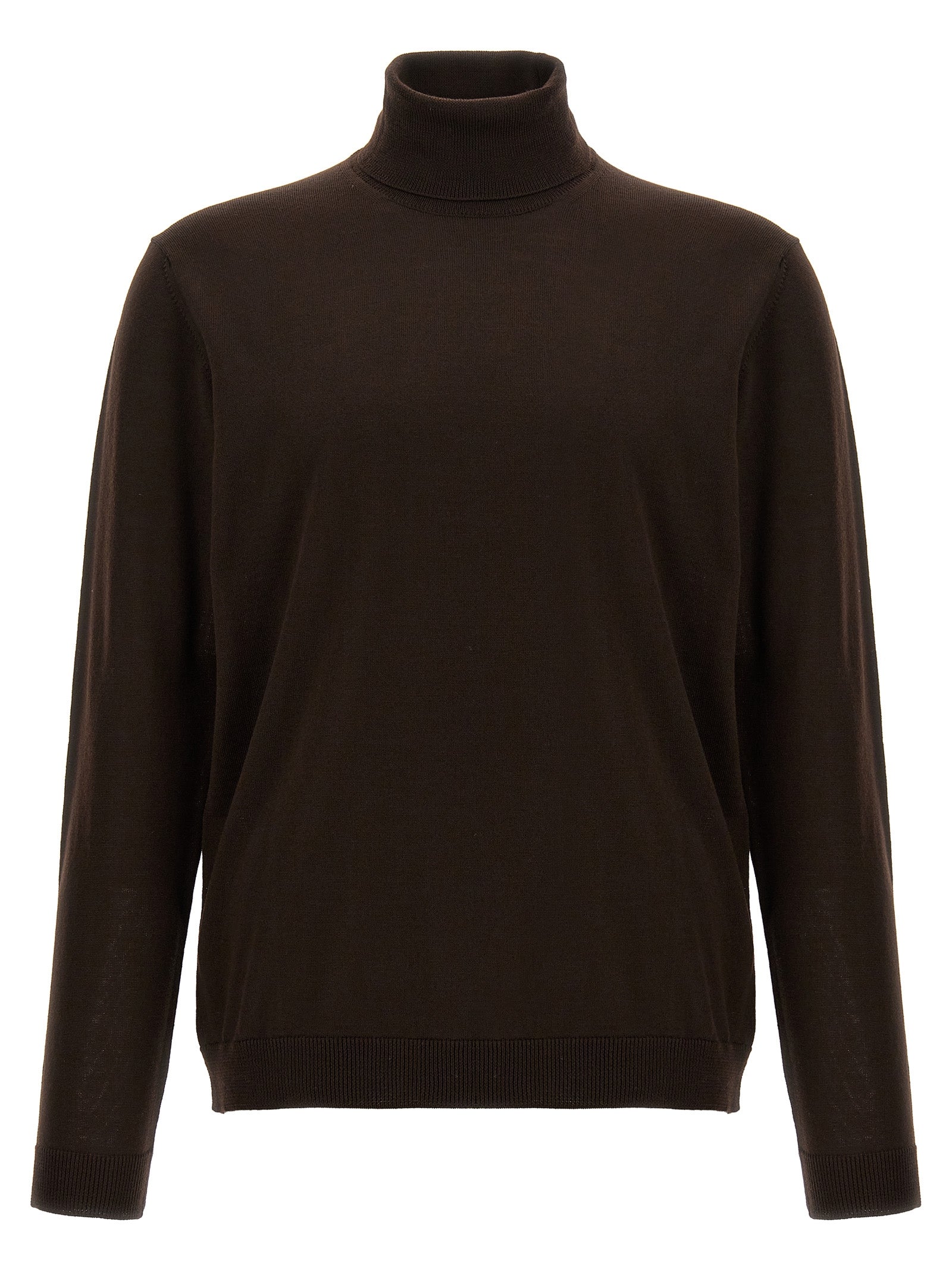 Roberto Collina Brown Merino Wool Cardigan