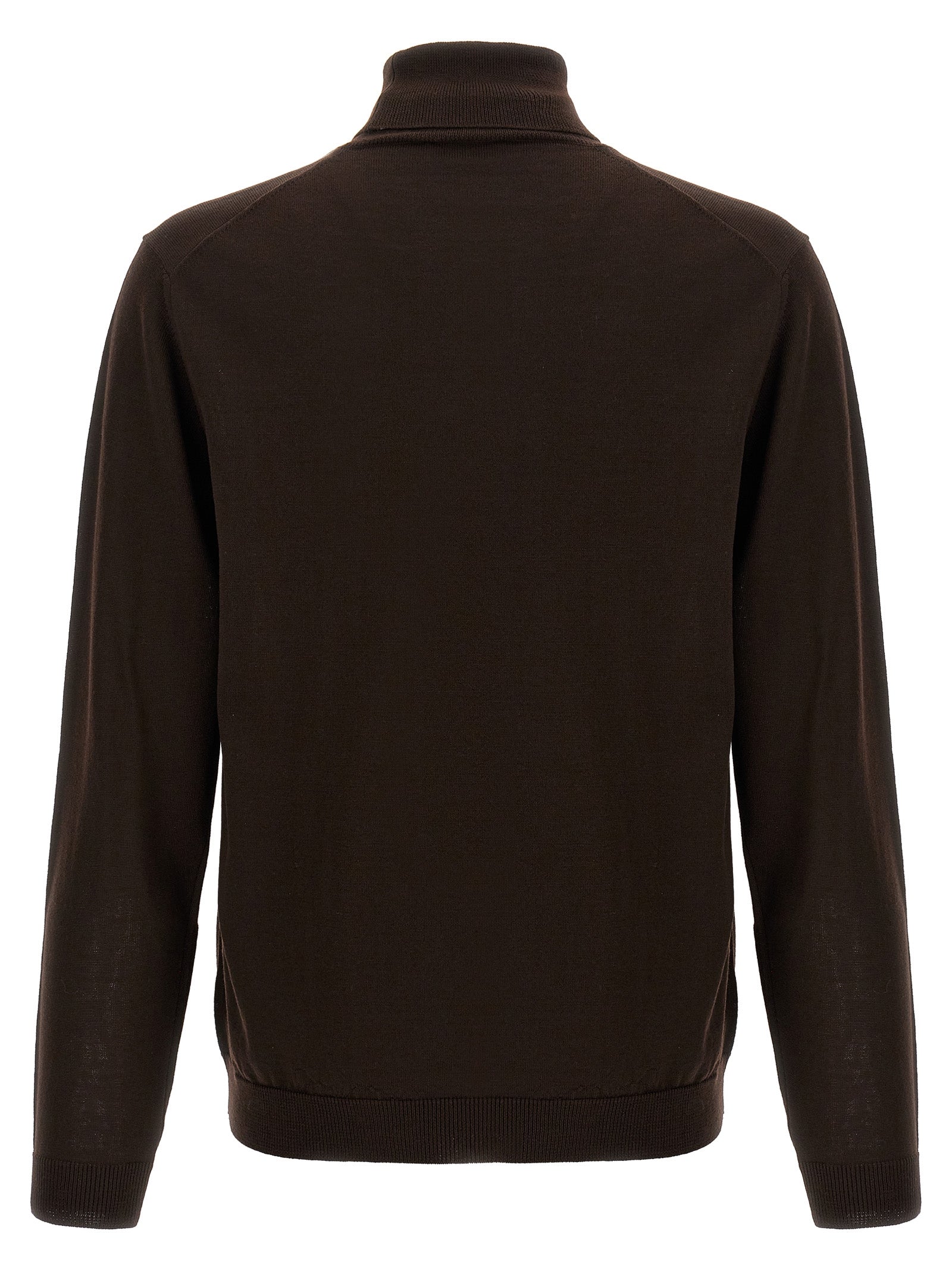 Roberto Collina Brown Merino Wool Cardigan
