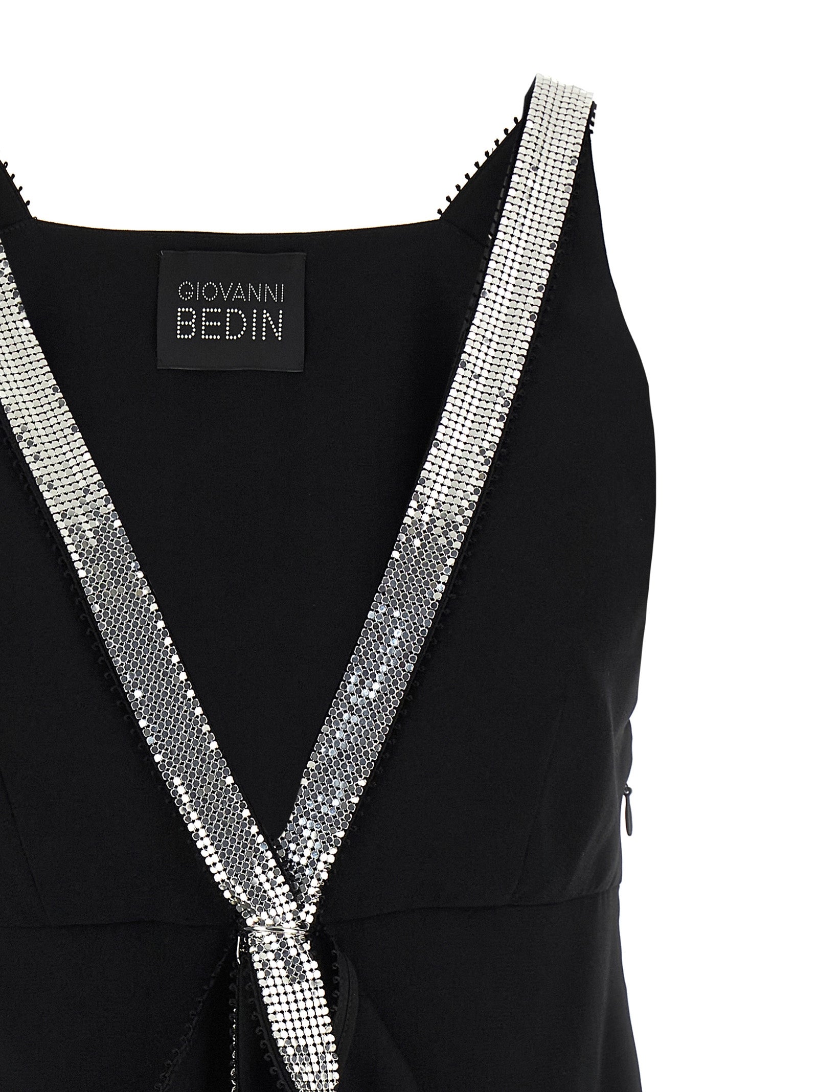 Giovanni Bedin Black Viscose Short Dress