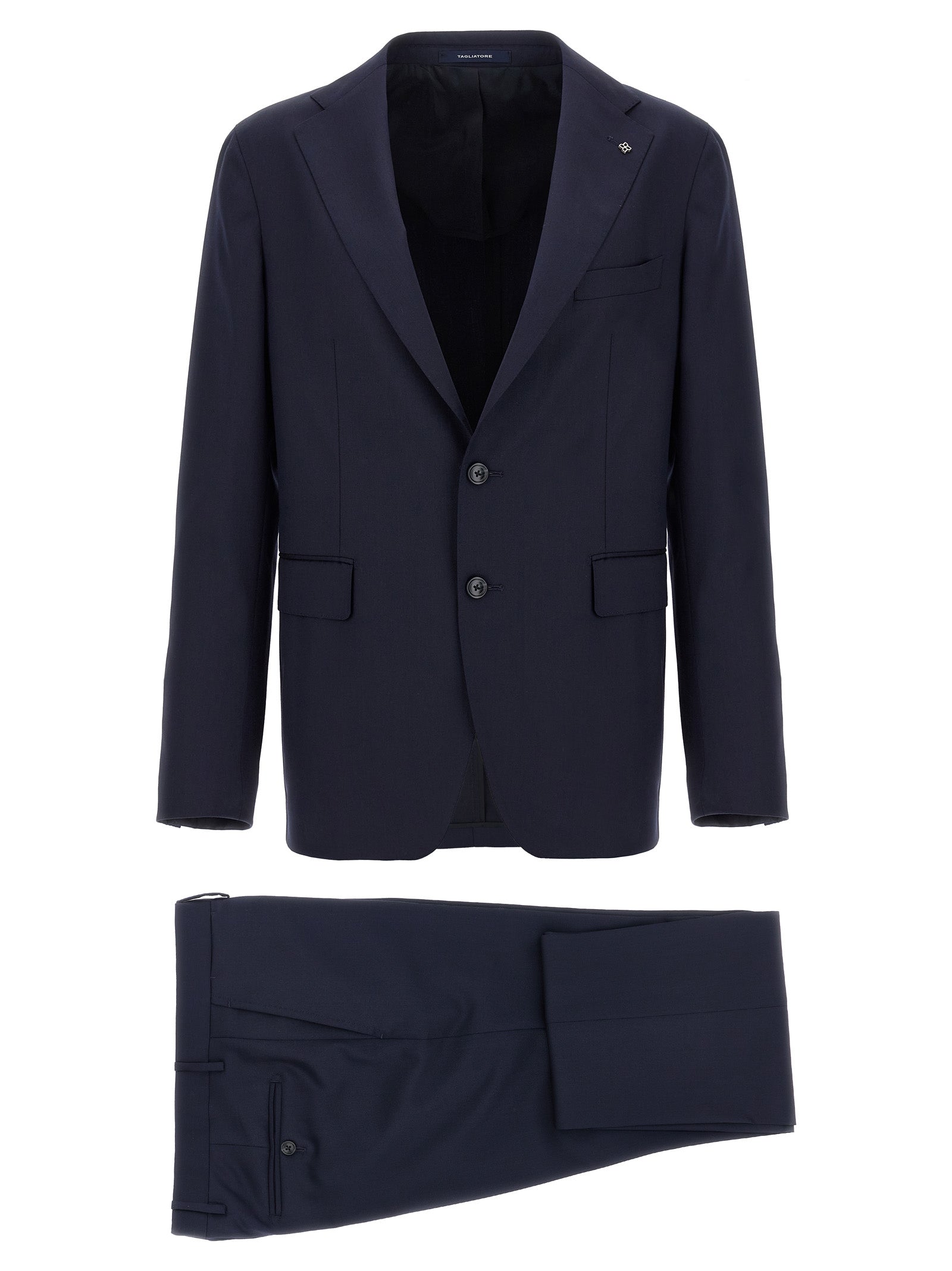 Tagliatore Blue Virgin Wool Two-Piece Suit
