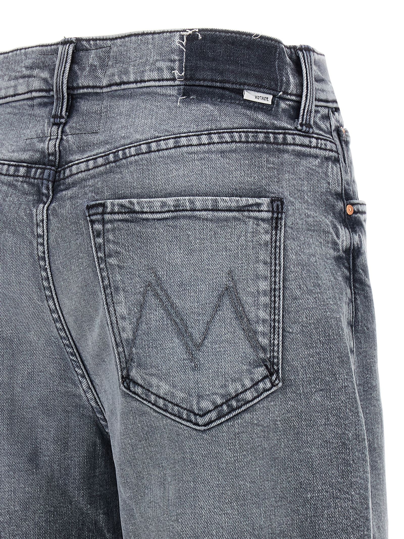 Mother Denim Gray Cotton Relaxed Fit Jeans