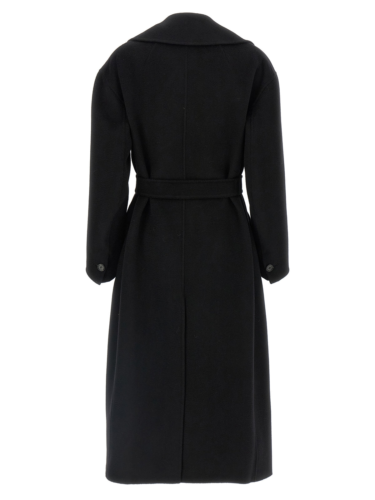 'S Max Mara Black Virgin Wool Coat