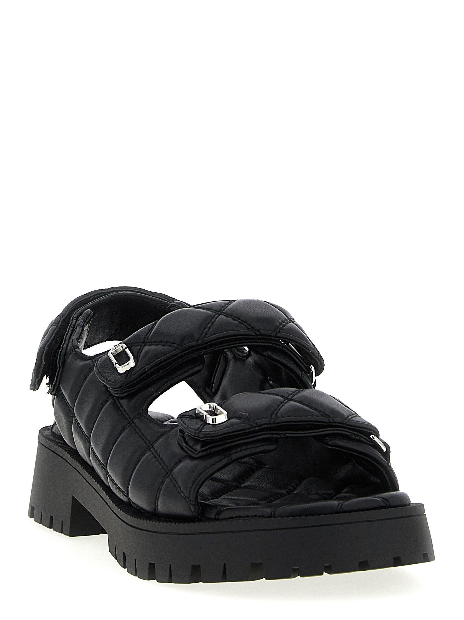 Marc Jacobs Black Lamb Leather Mid Heel Pumps