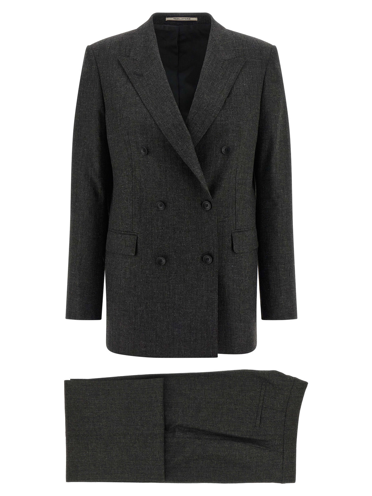 Tagliatore Gray Viscose Two-Piece Suit