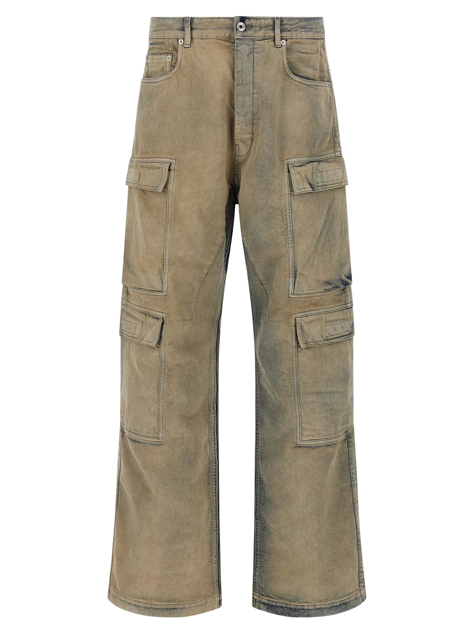 DRKSHDW Beige Cotton Cargo Pants