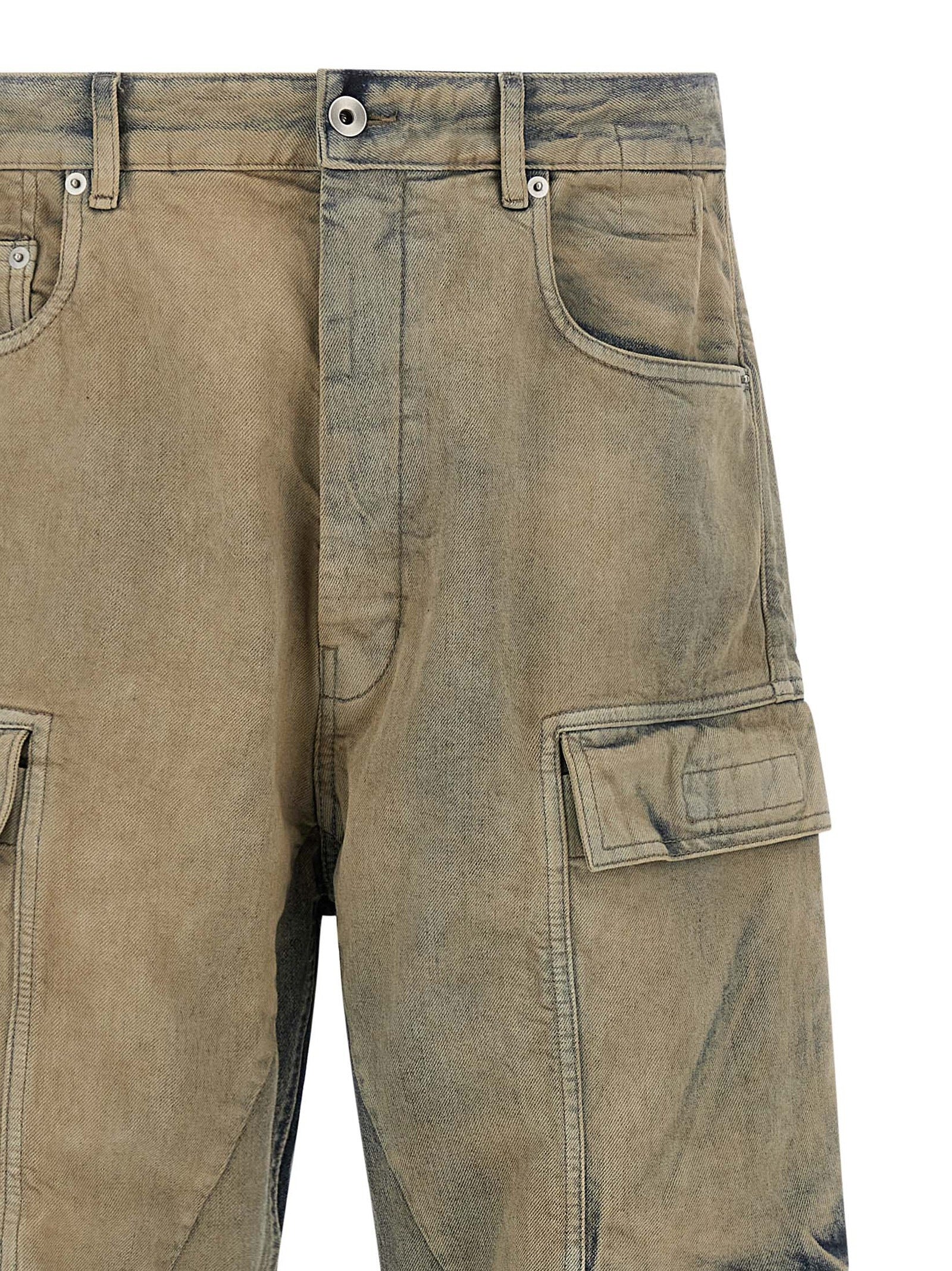 DRKSHDW Beige Cotton Cargo Pants