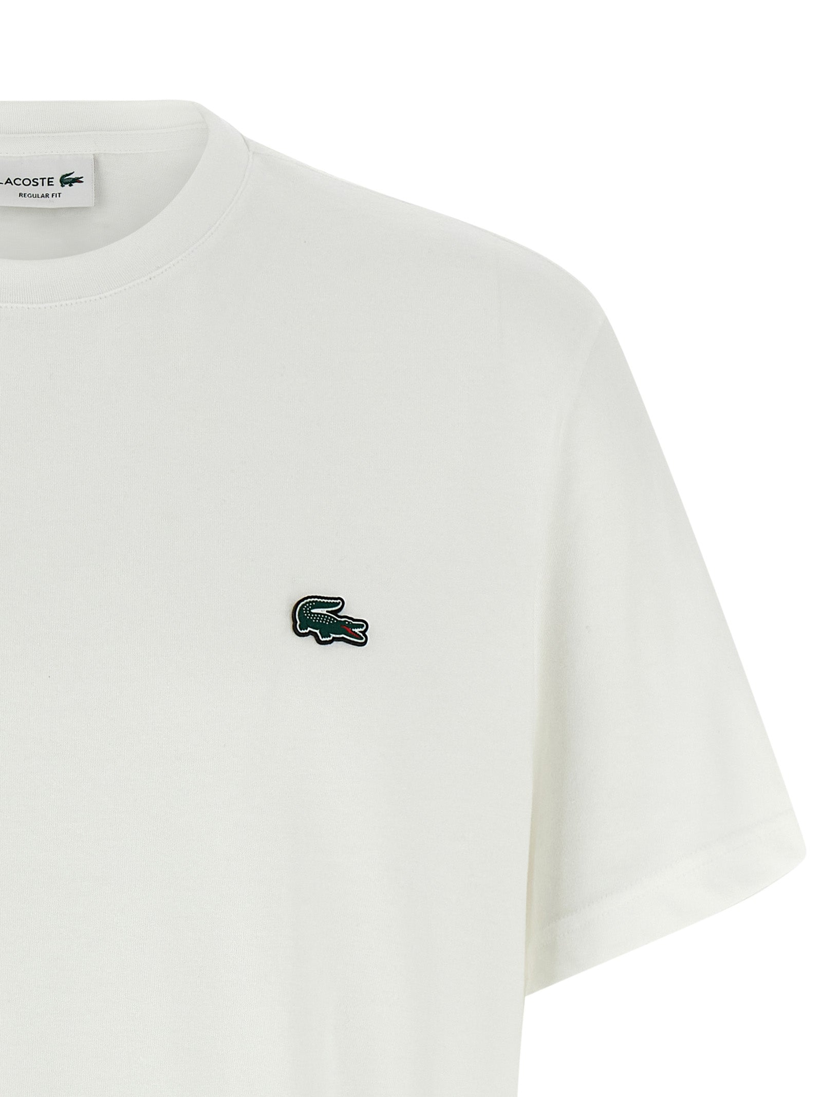 Lacoste White Cotton T-Shirt