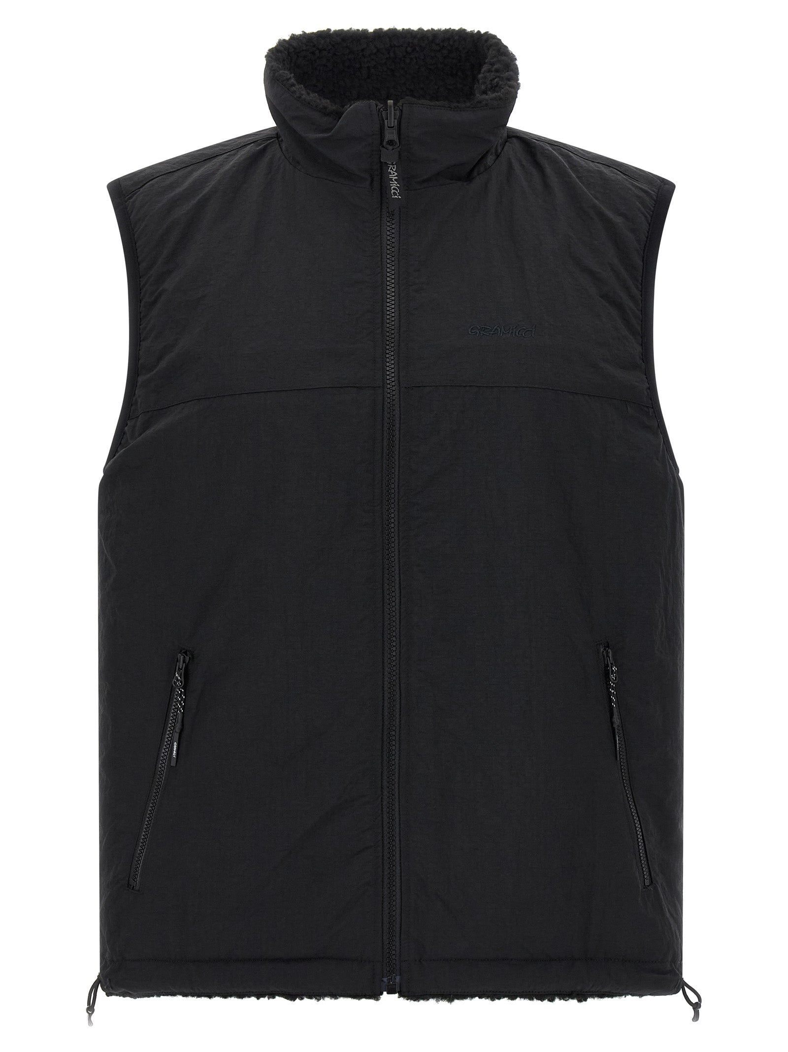 Gramicci Black Polyester Sleeveless Jacket