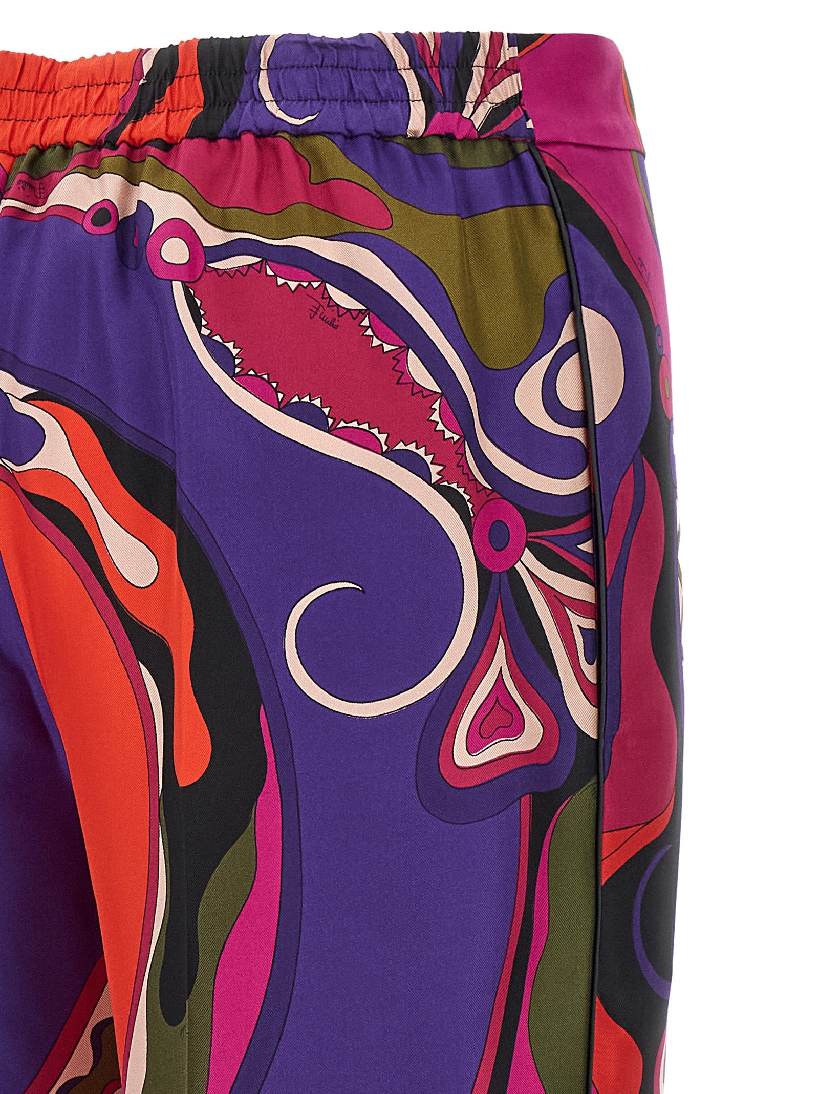 Emilio Pucci Multicolor Silk Casual Pants