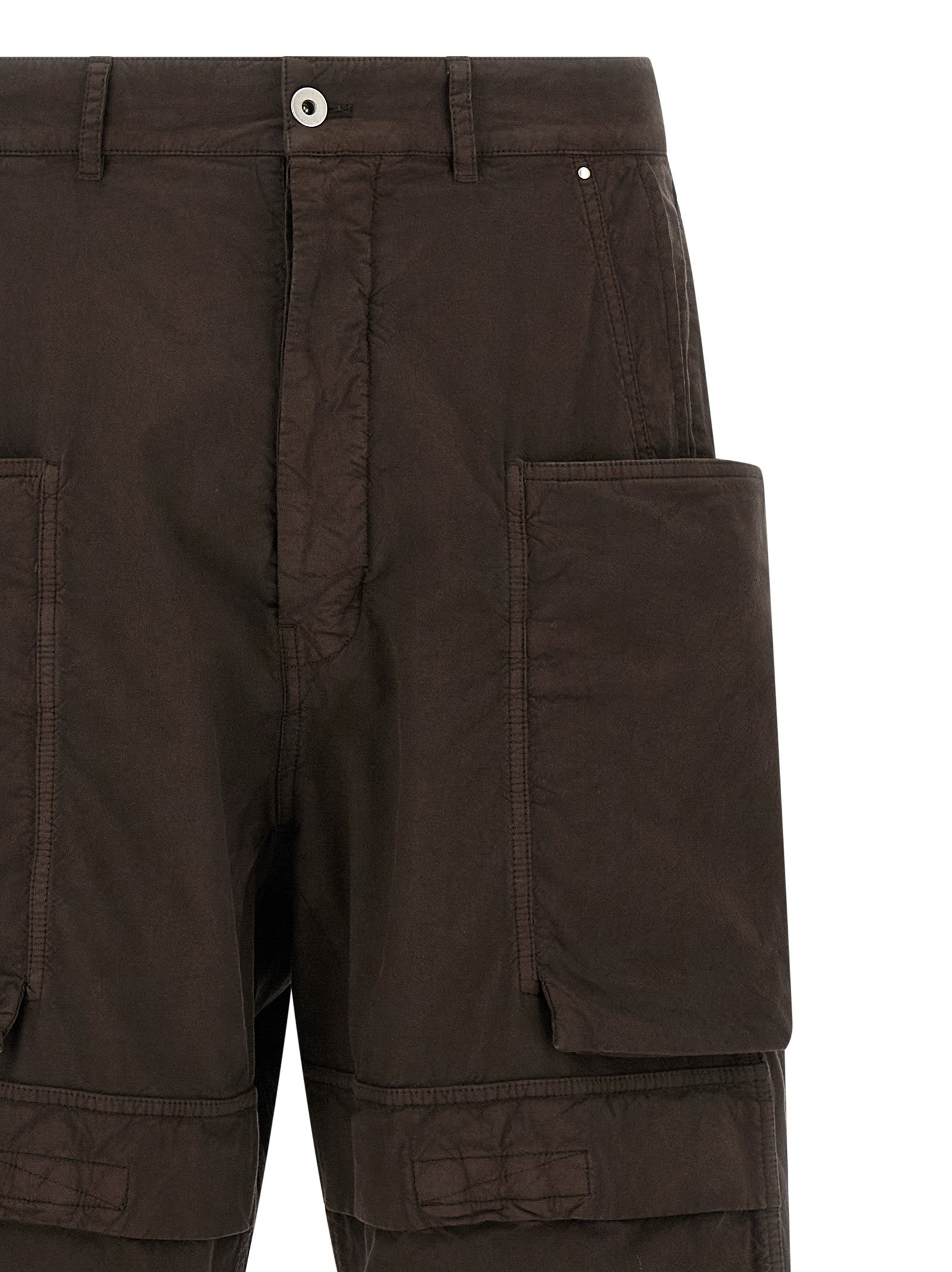 DRKSHDW Brown Cotton Cargo Pants