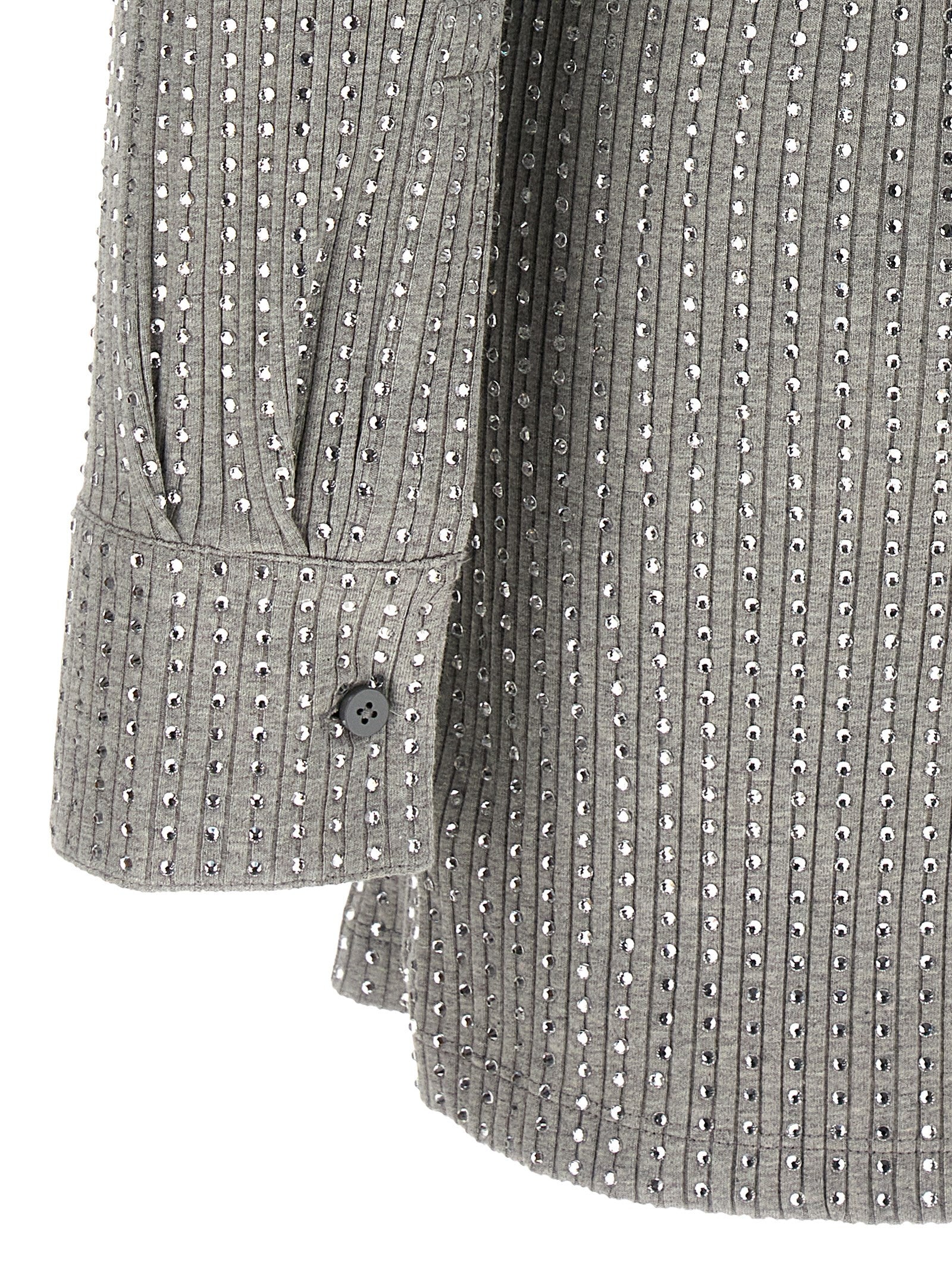 The Attico Gray Cotton Short Dress