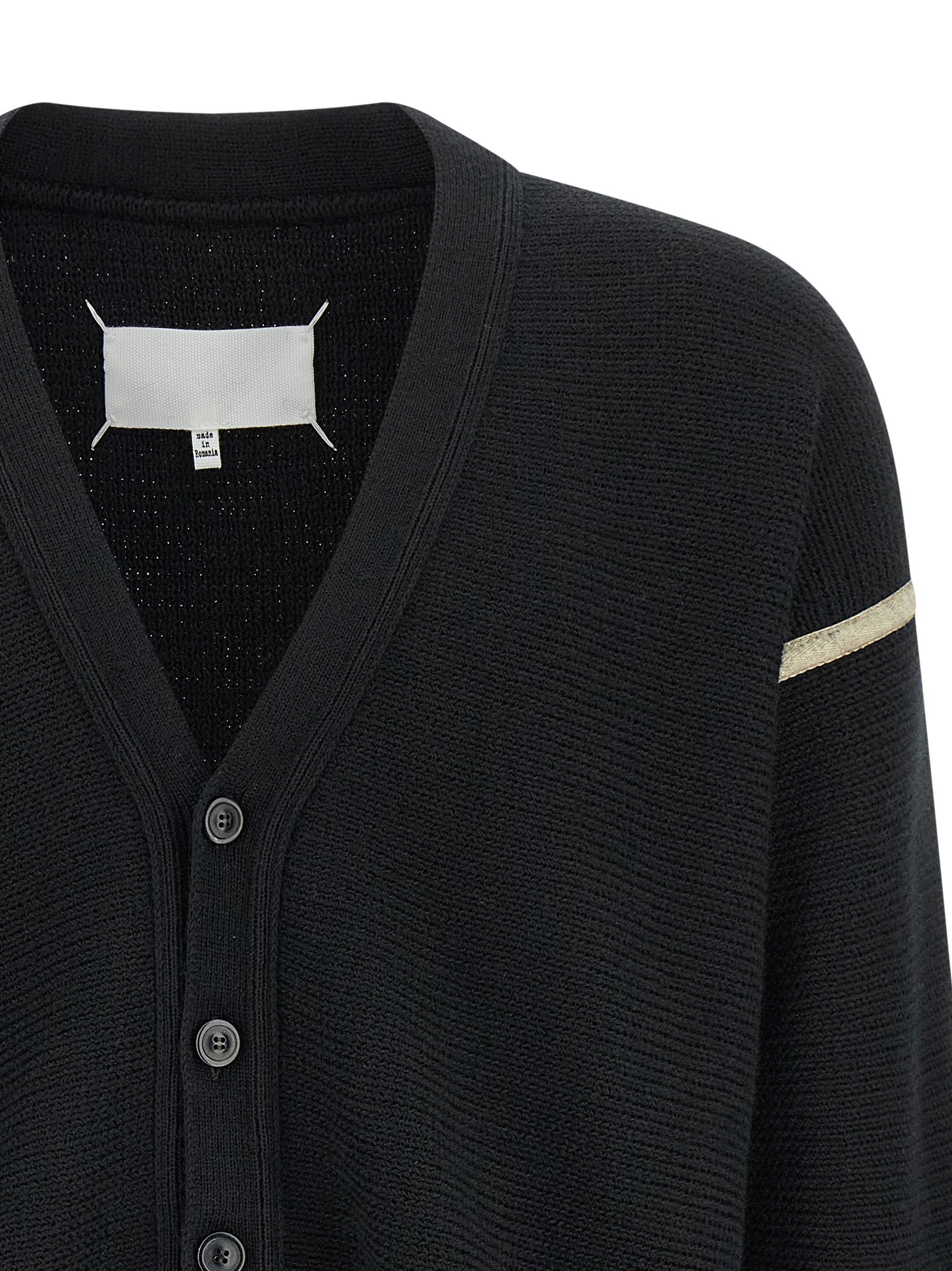 Maison Margiela Black Virgin Wool Cardigan